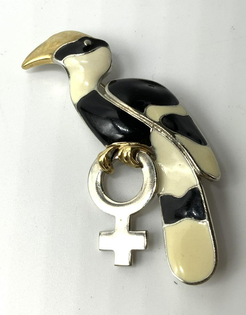 Perched Toucan Enamel Pin (1 of 4)