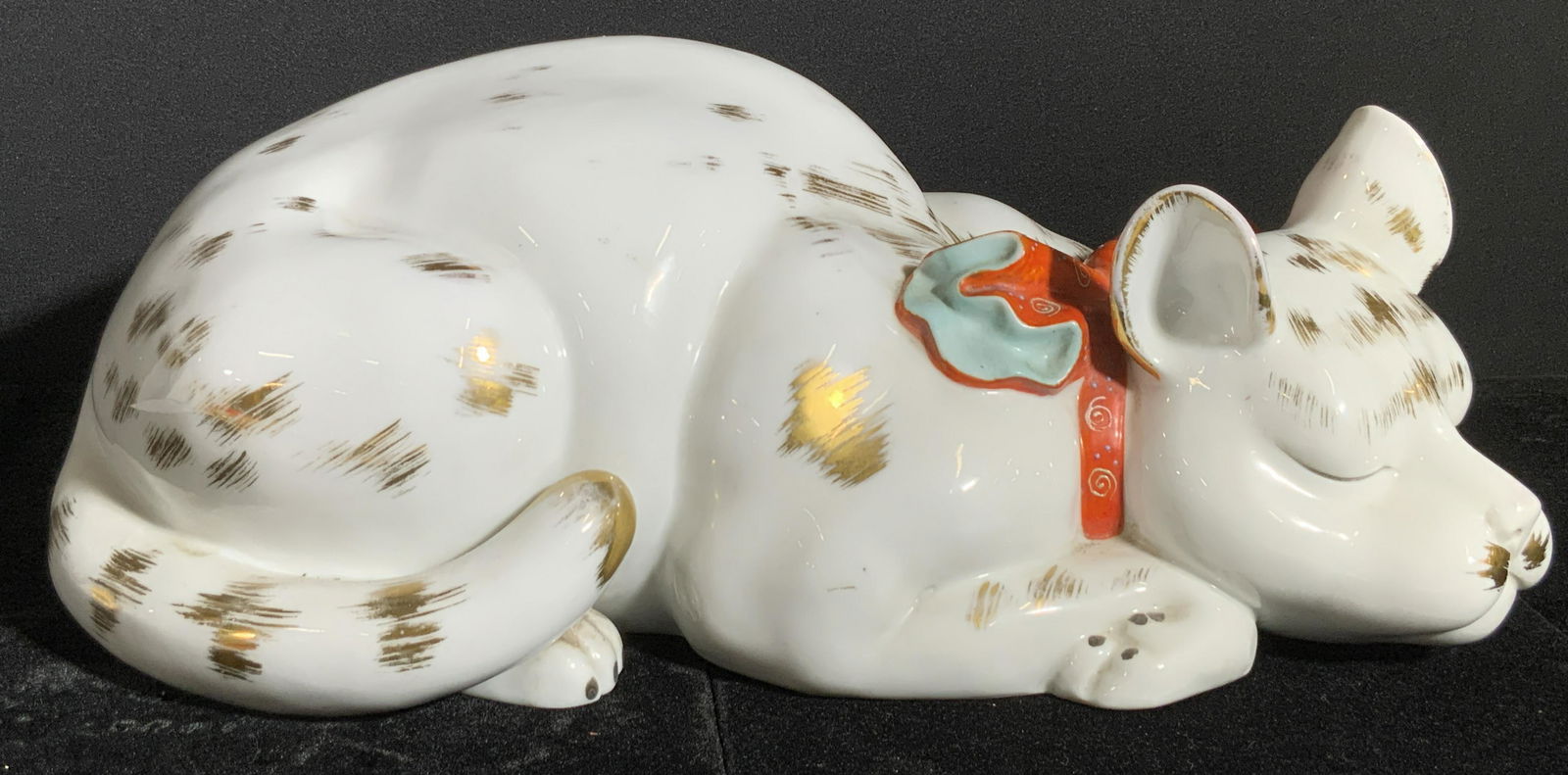 Oversized Hand Painted Porcelain Cat Sculpture (1 of 9)