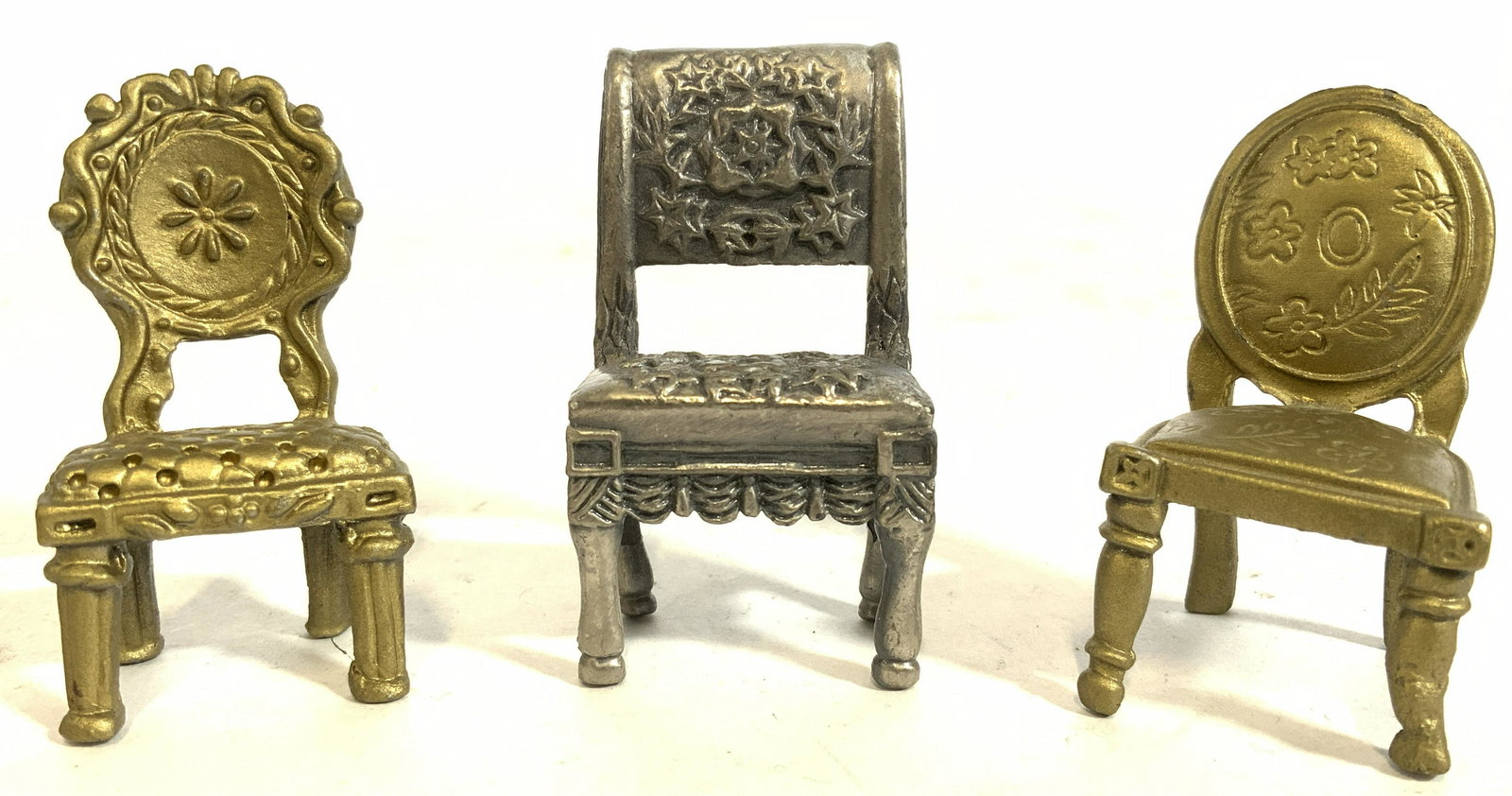 Lot 3 Pewter Place Card Holder Chairs (1 of 8)