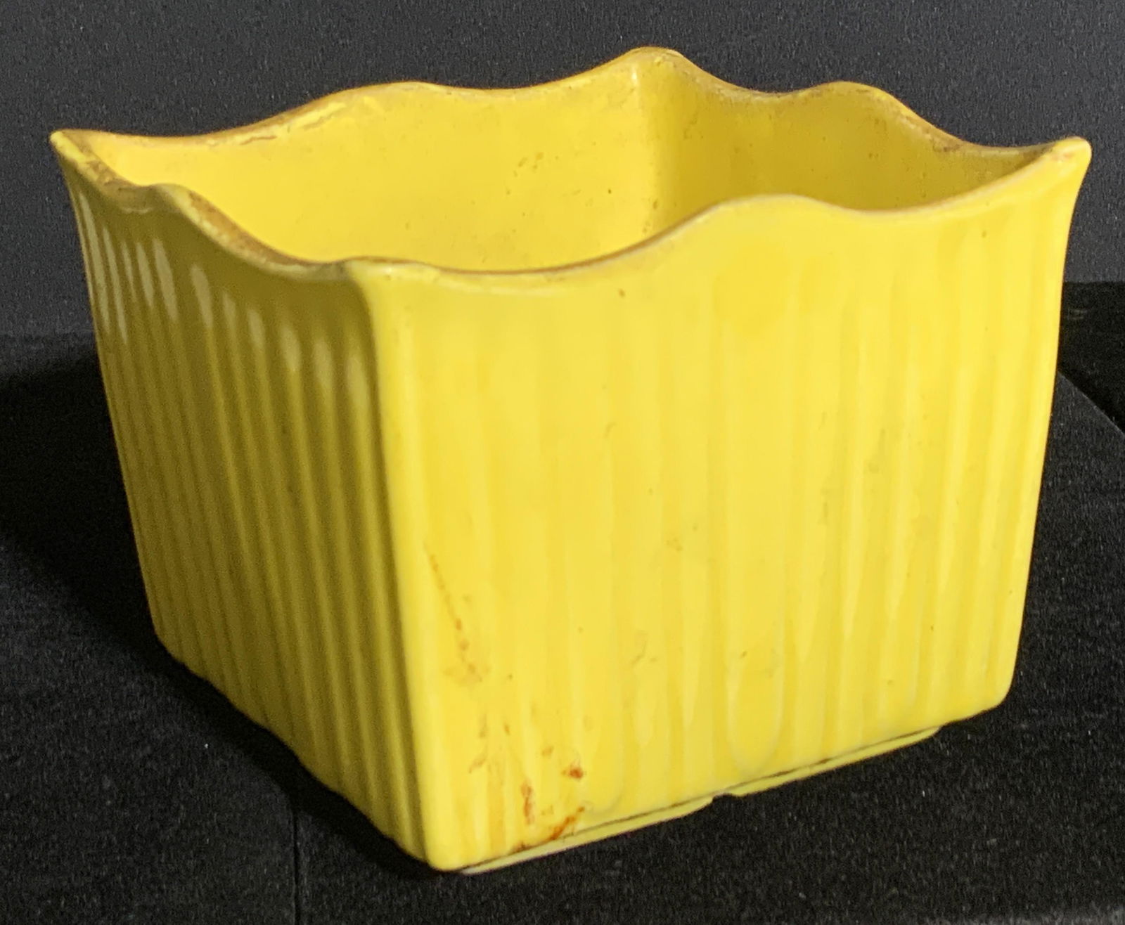 Yellow Ceramic Cache Pot, Table Accessories (1 of 7)