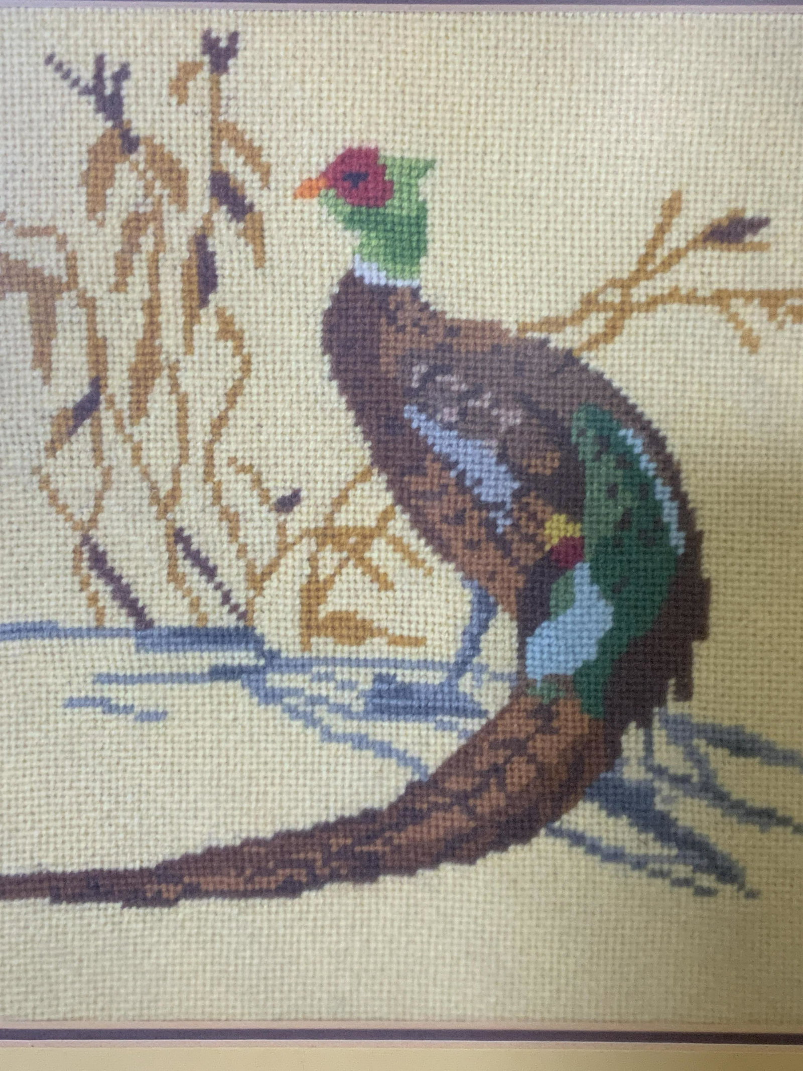 Framed Needle Point Pheasant Artwork (1 of 5)