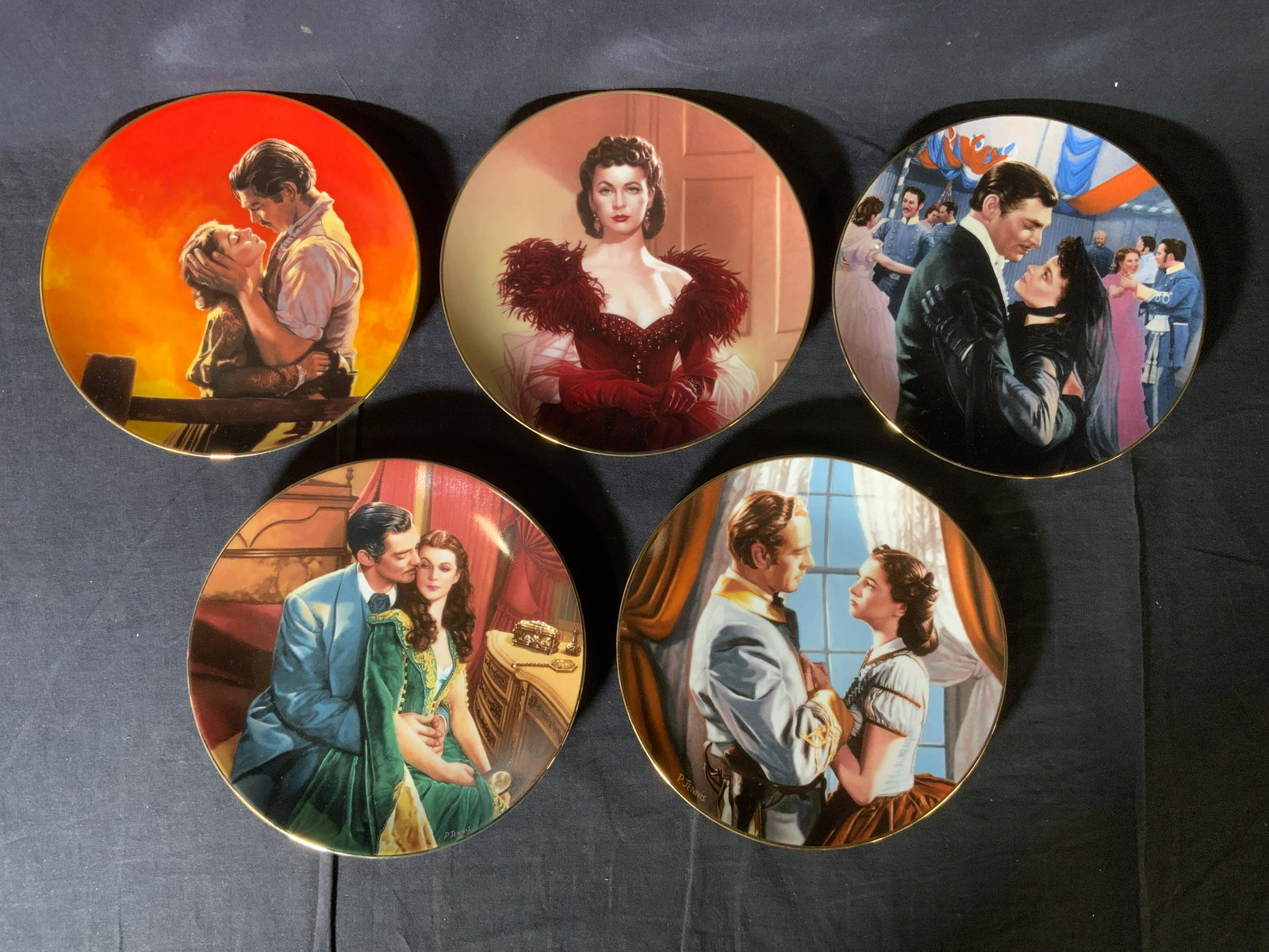 Lot 5 WS George Gone with the Wind China Plates (1 of 8)