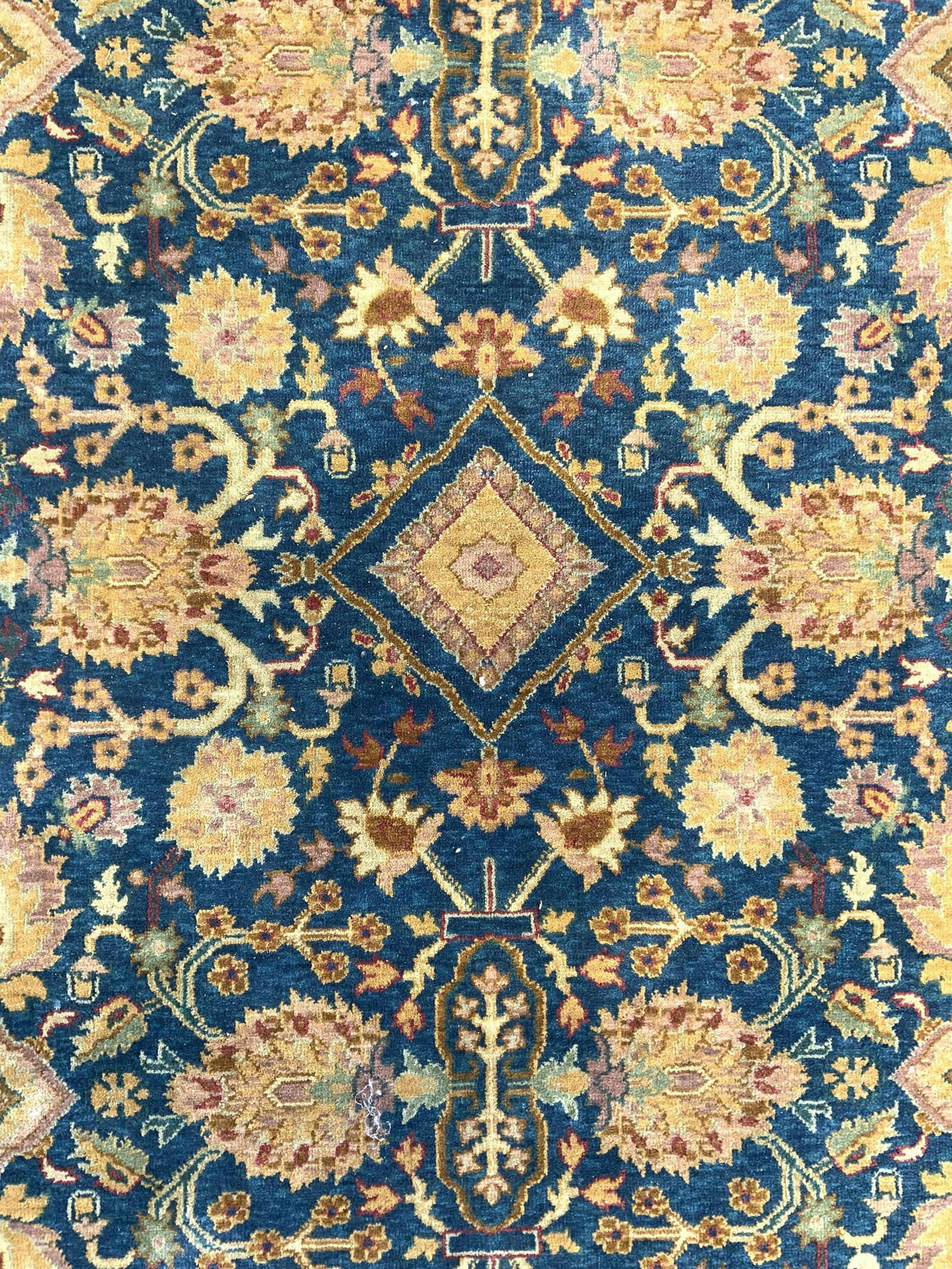 Vintage Oriental Wool Rug W Knotted Fringes (1 of 10)