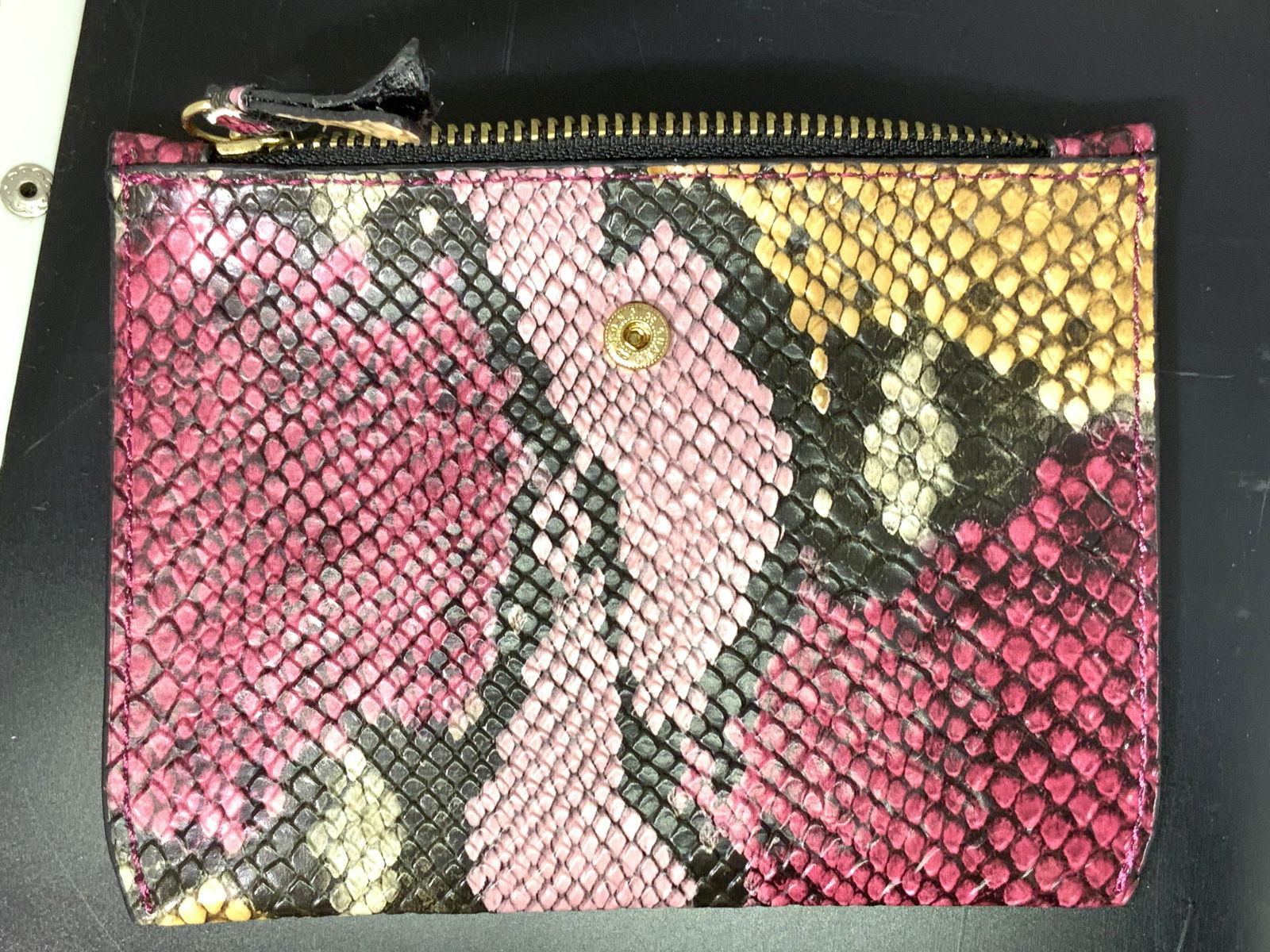 Never Used Tote Bag with Snakeskin Change Purse (1 of 6)