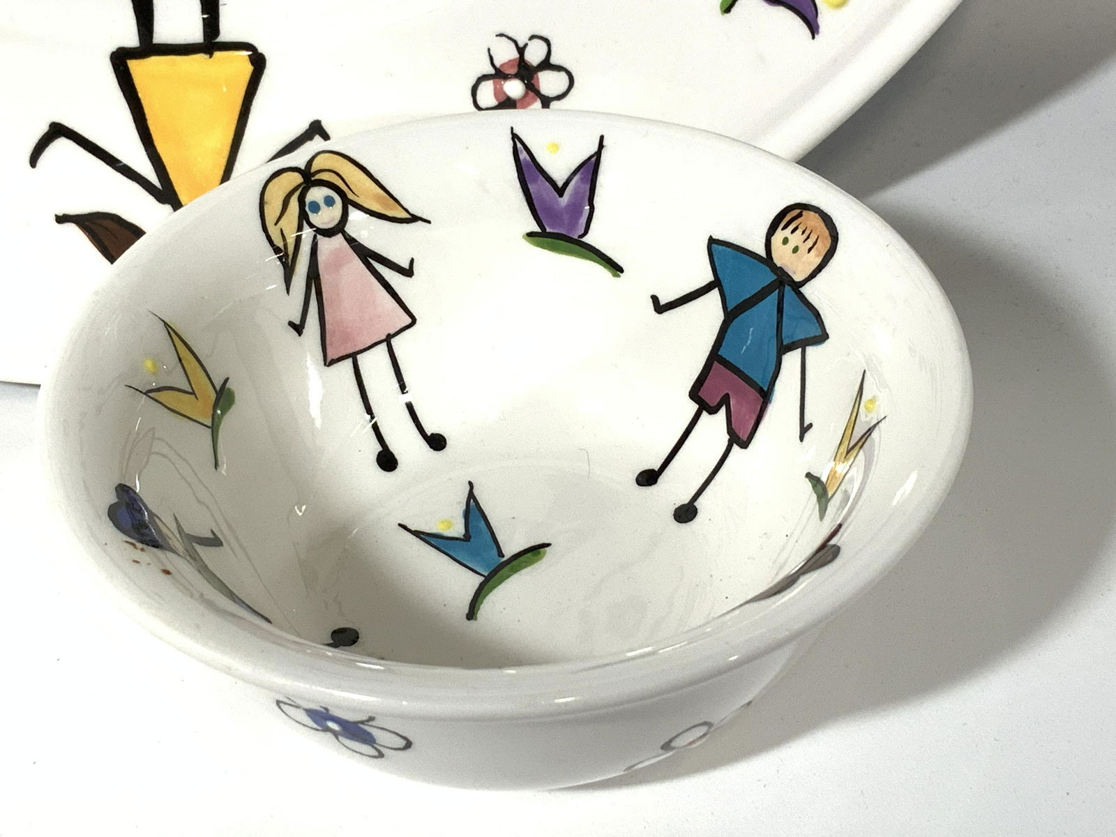 Signed Aviv Judaica Imports Ceramic Latke Plate (1 of 5)