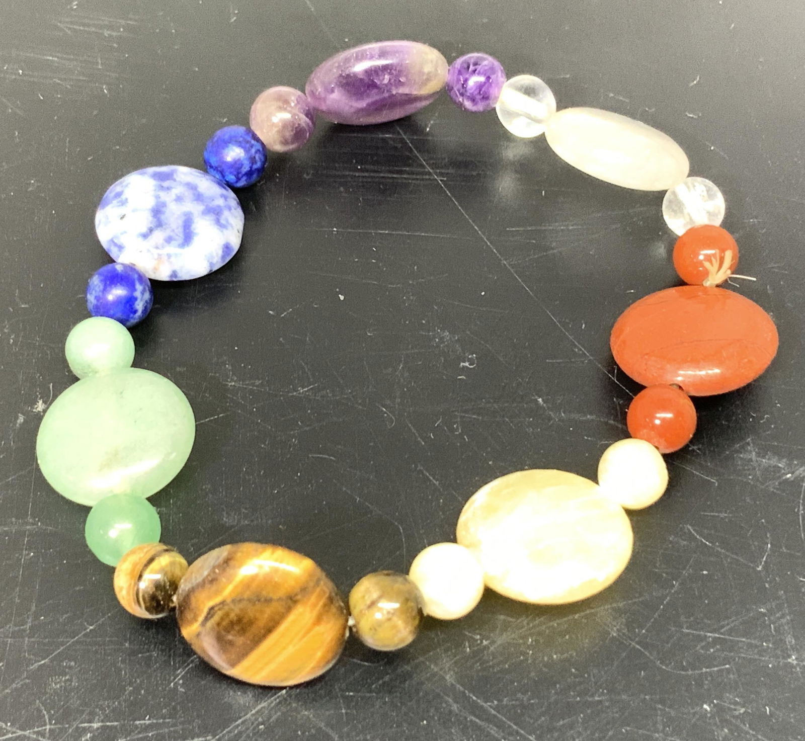 Multi Quartz Stone Stretch Bracelet, Jewelry (1 of 5)