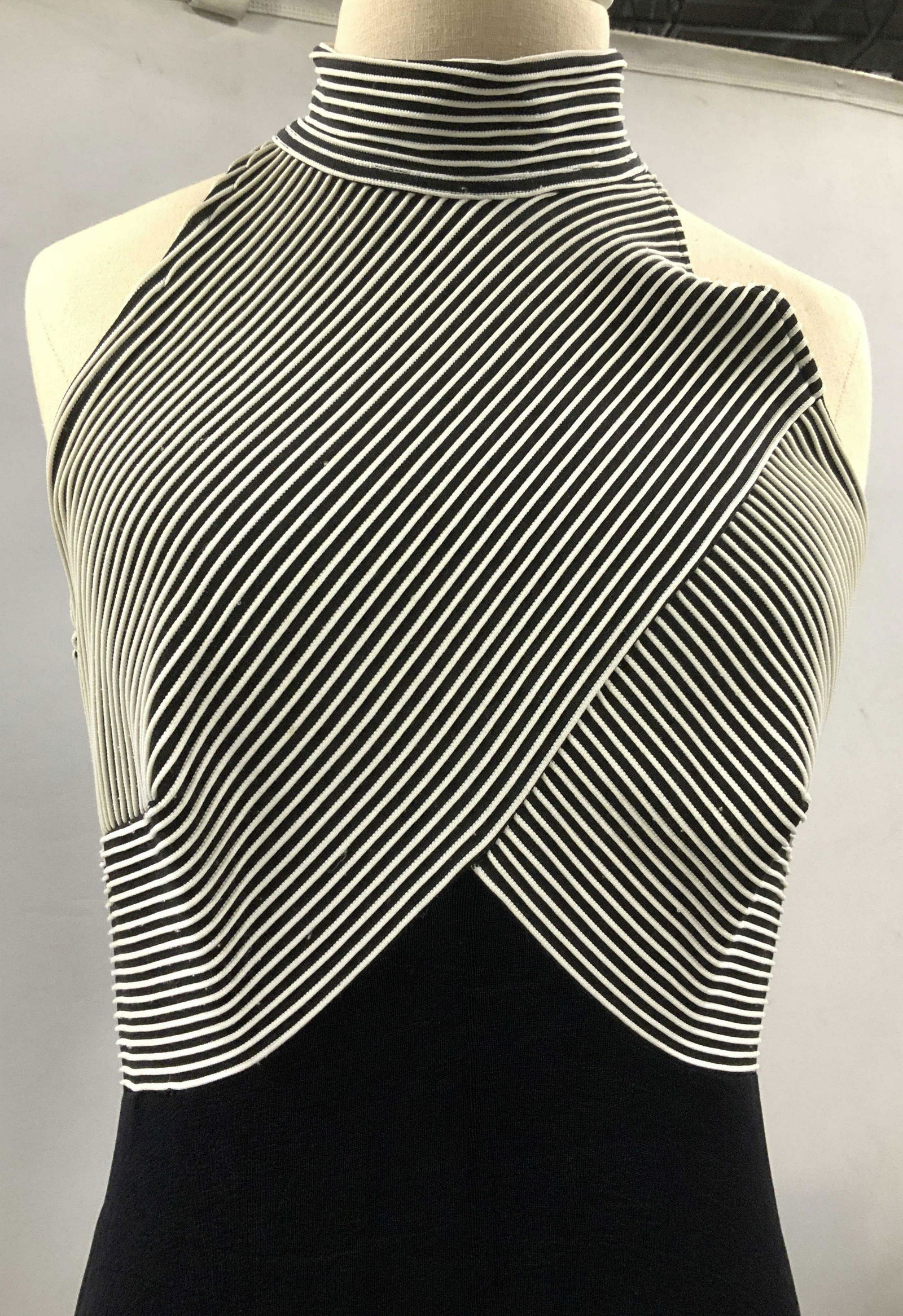 Vintage TADASKI Black & White Sleeveless Dress (1 of 8)