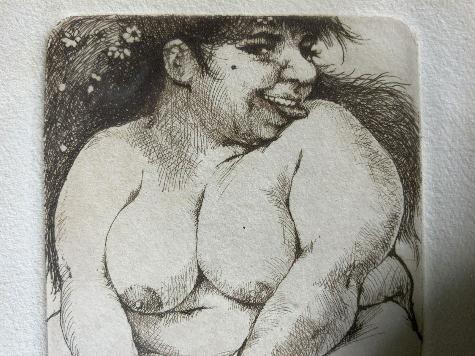 CHARLES BRAGG Signed Flora Etching: CHARLES BRAGG Signed Flora Etching, signature to lower right reads ‘Charles Bragg’, inscription reads ‘Flora’, edition reads ‘96/100’, paper affixed to reverse reads ‘certificate of auth