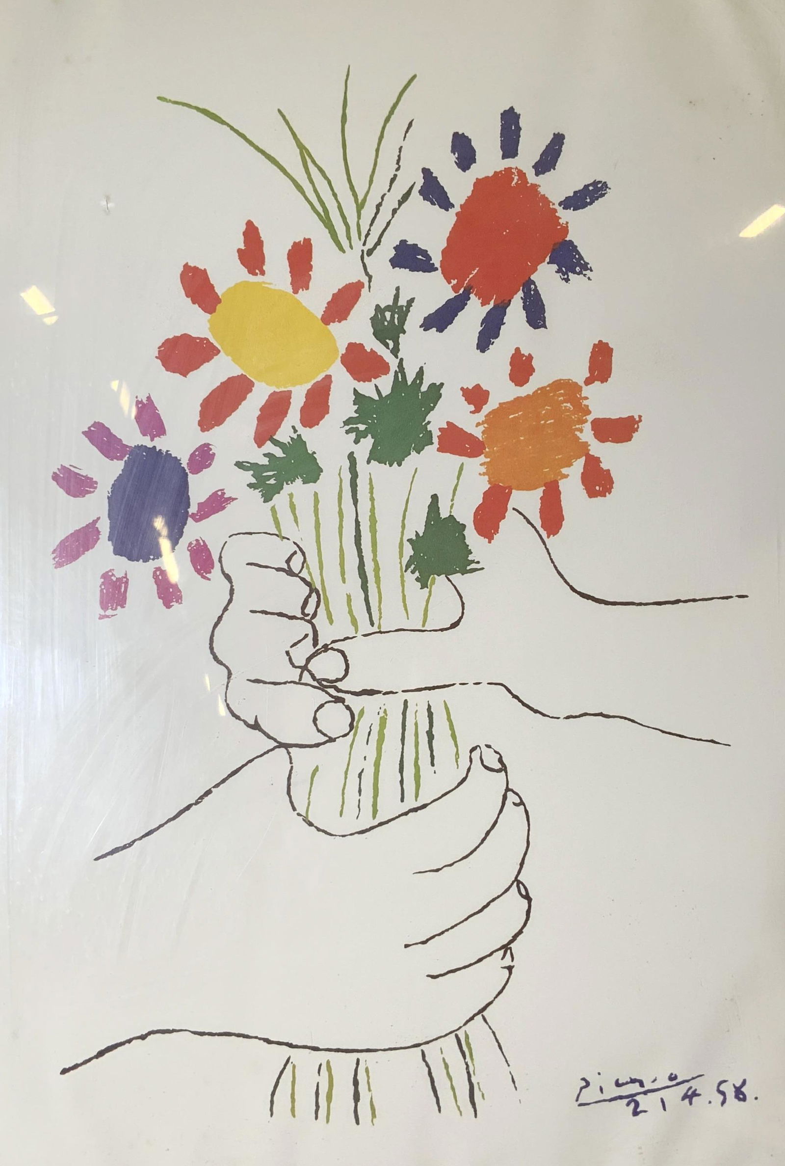 PICASSO Hand with Flowers Offset Lithograph (1 of 7)