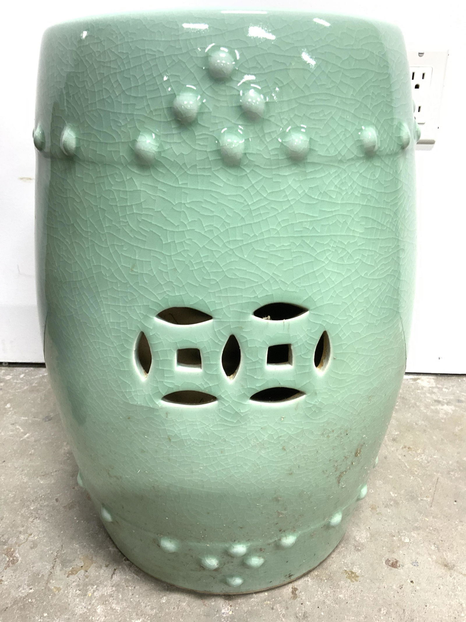 Celadon Green Asian Porcelain Garden Stool (1 of 8)