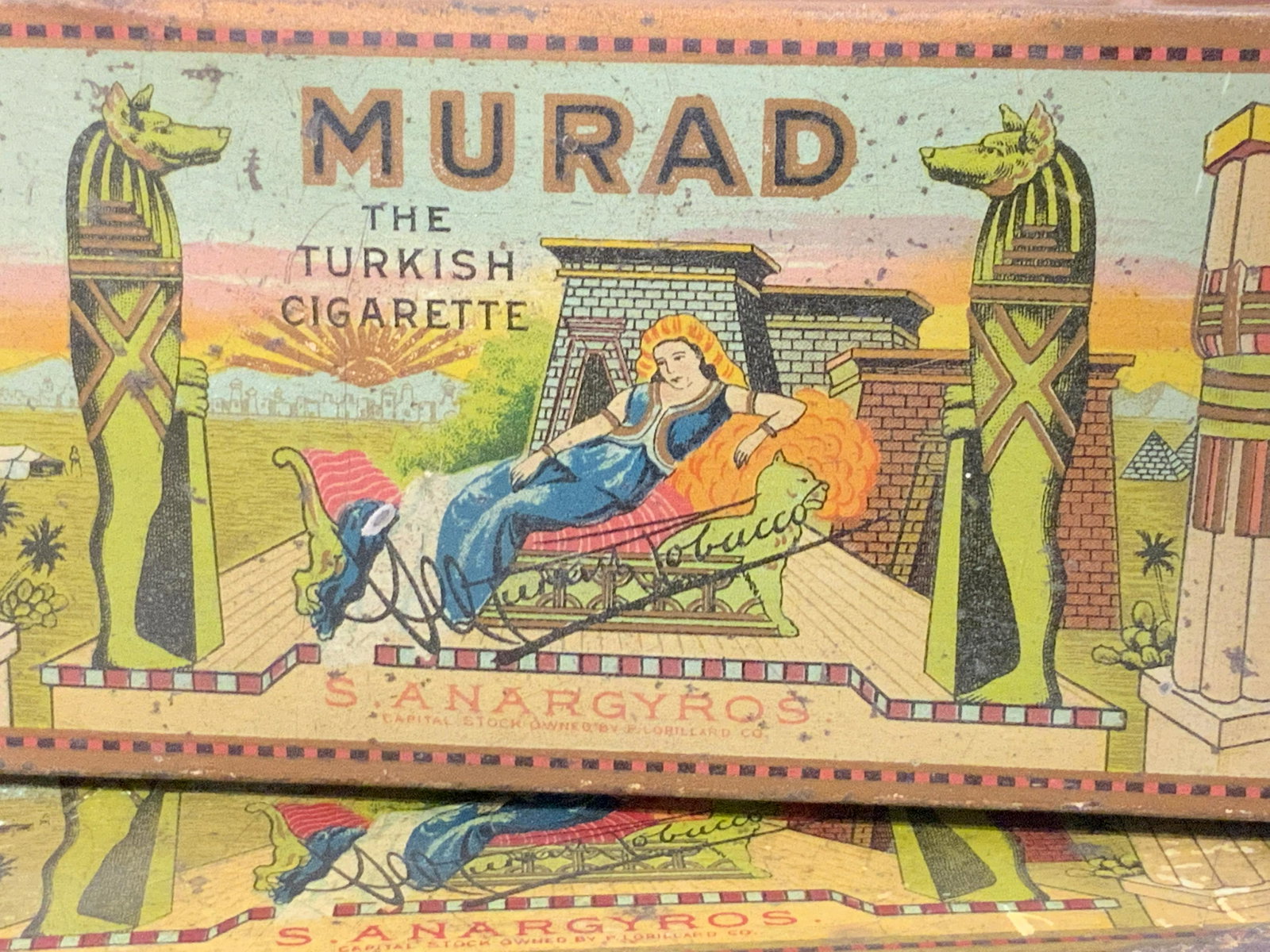 2 Vntg Metal Turkish Cigarette Boxes, S Anargyros (1 of 8)