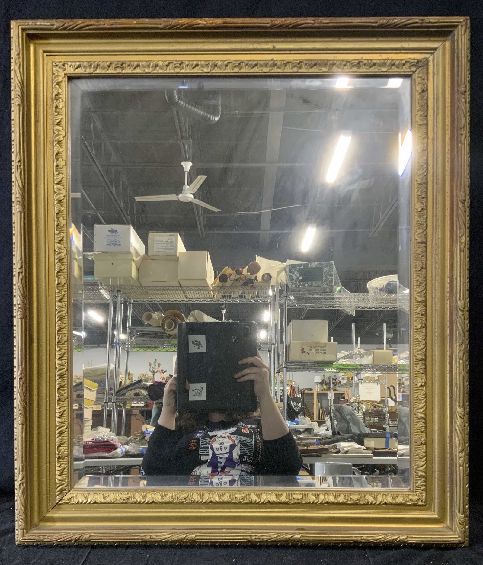 Gold Painted Wooden Framed Mirror (1 of 7)