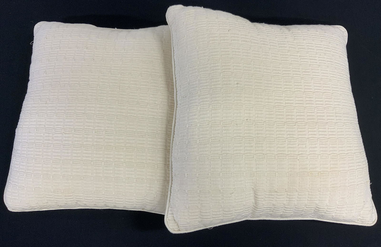 Pair Cream Toned textured Throw Pillows (1 of 6)