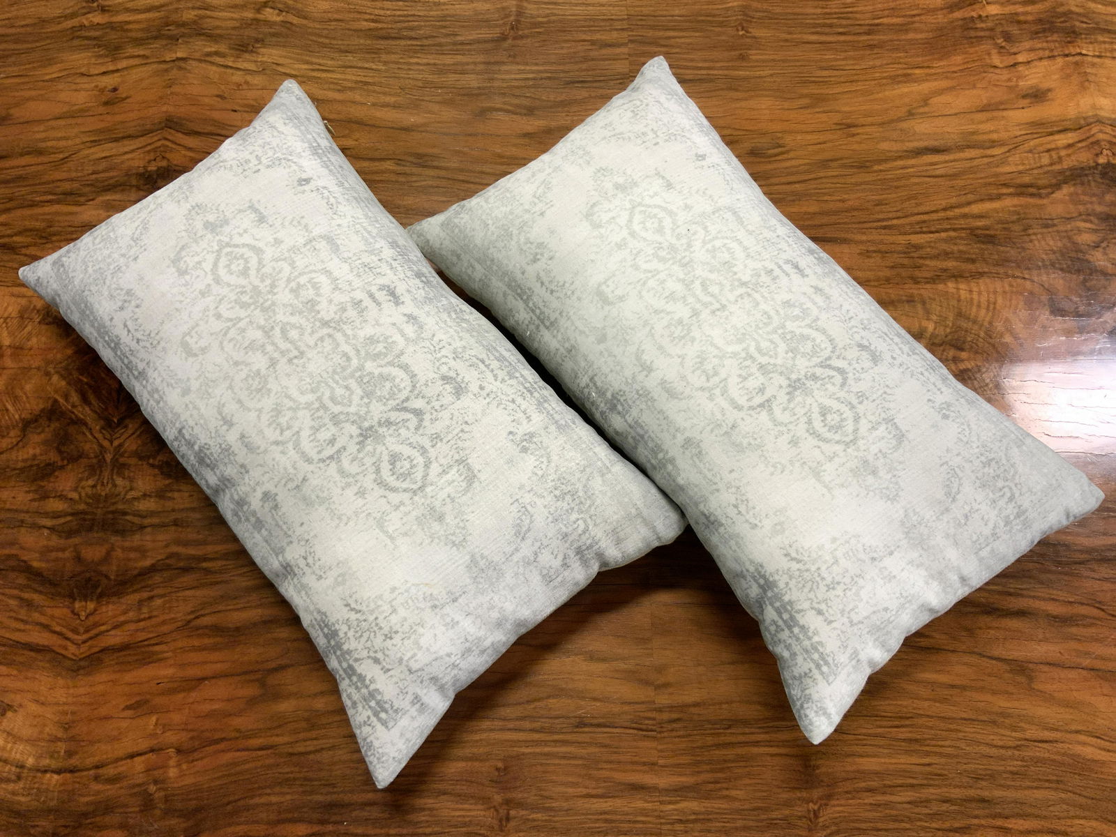 Pr Floral Motif Detailed Distressed Throw Pillows (1 of 8)