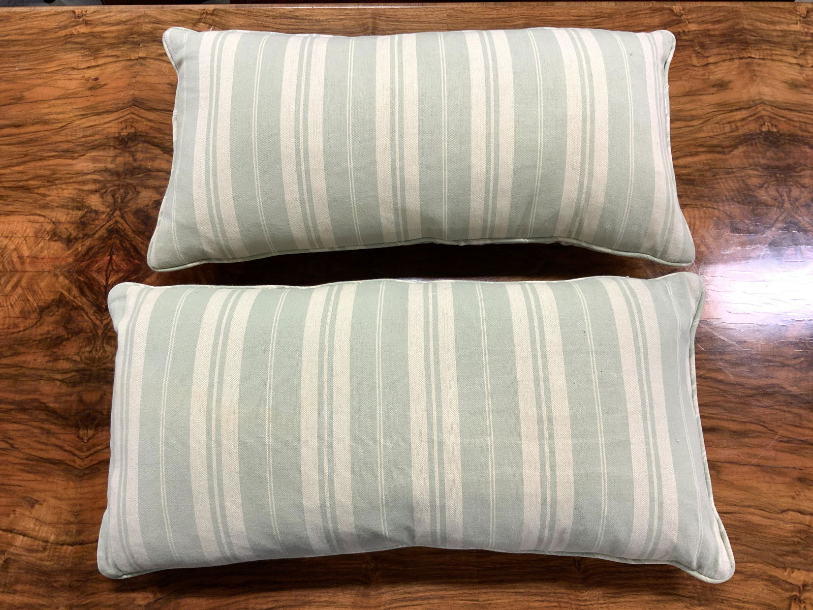 Pair Rectangular Striped Throw Pillows (1 of 8)