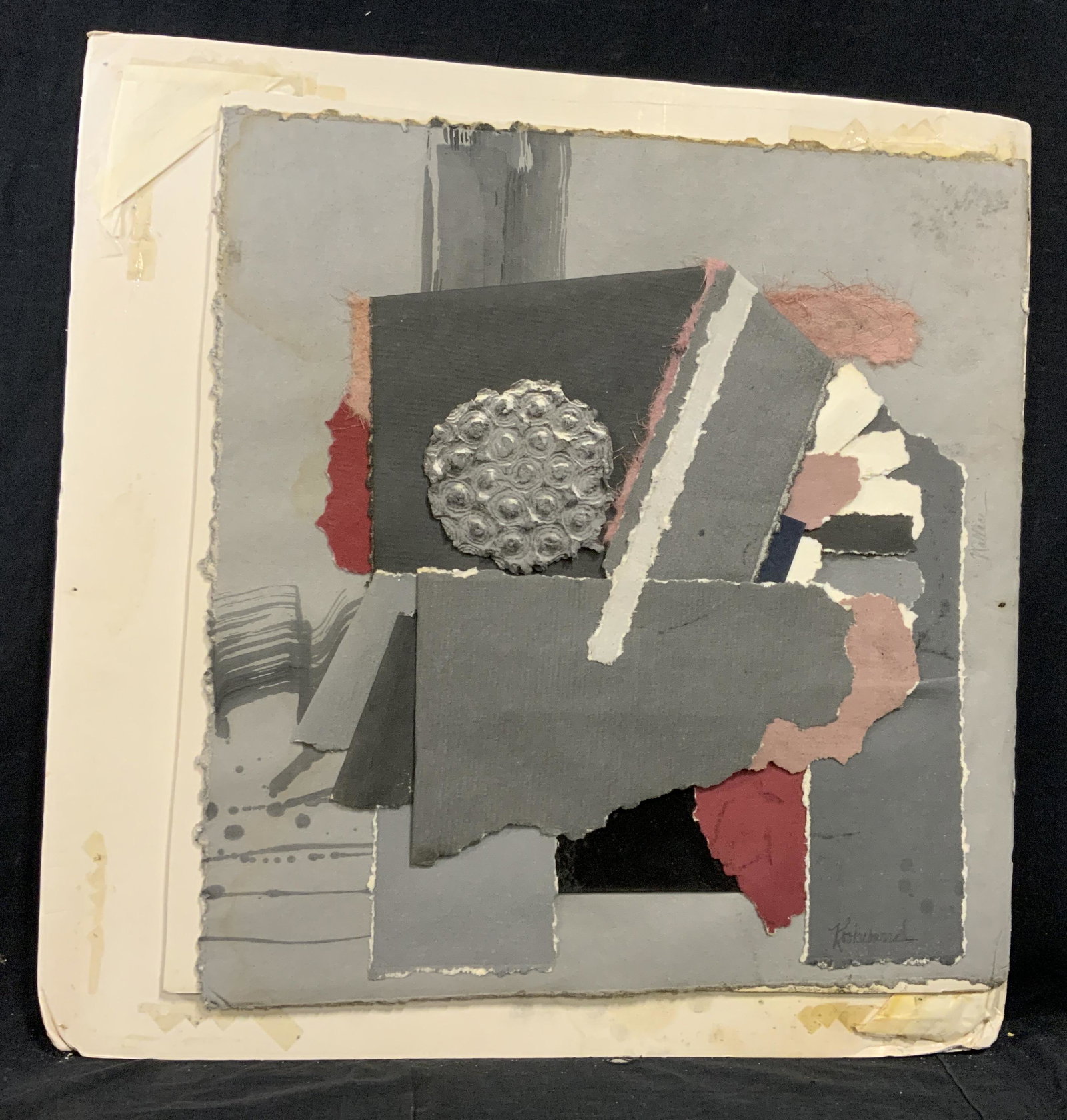 Signed Abstract Mixed Media Artwork (1 of 6)