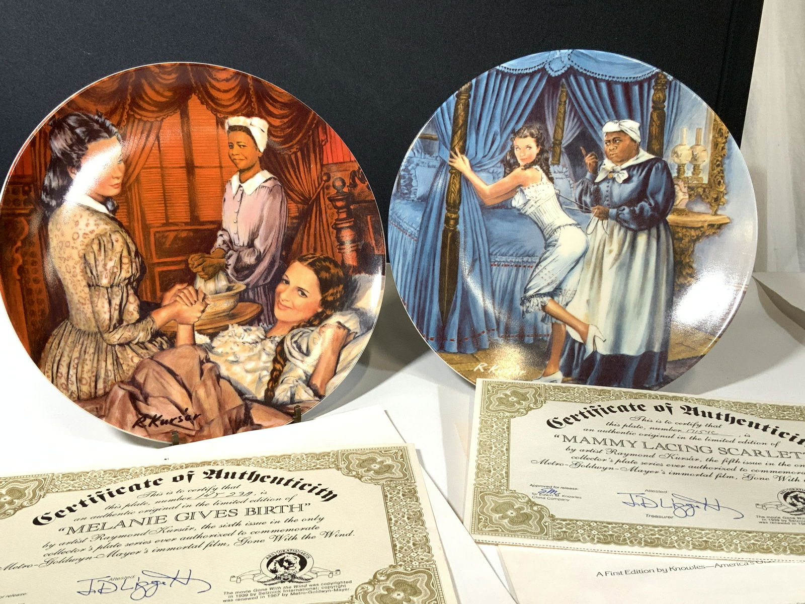 Set 7 Porcelain Gone WT WIND Series Plates (1 of 7)