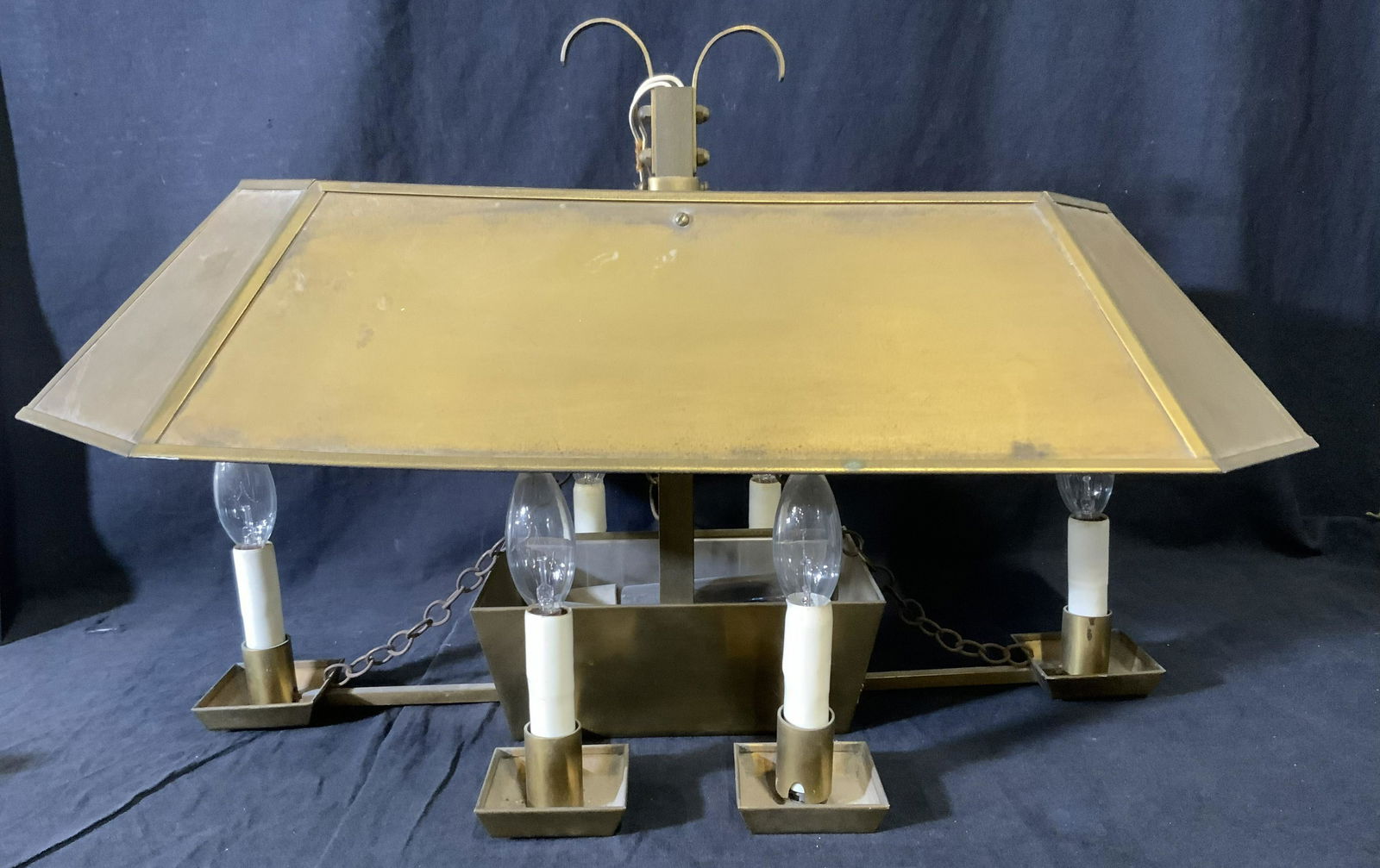 Vintage Brass Light Fixture (1 of 9)