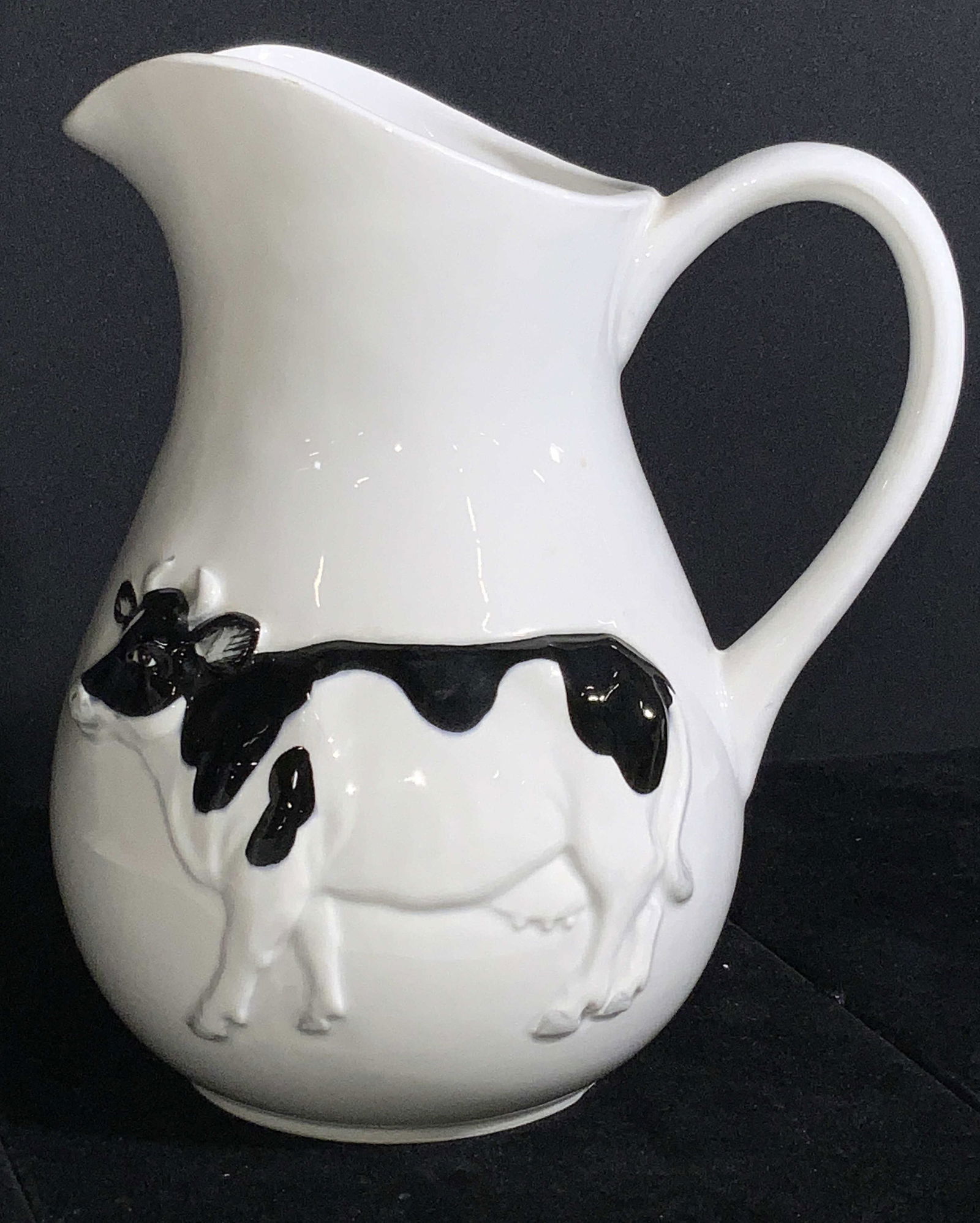 OTAGIRI Signed Vntg Ceramic Cow Motif Pitcher (1 of 8)