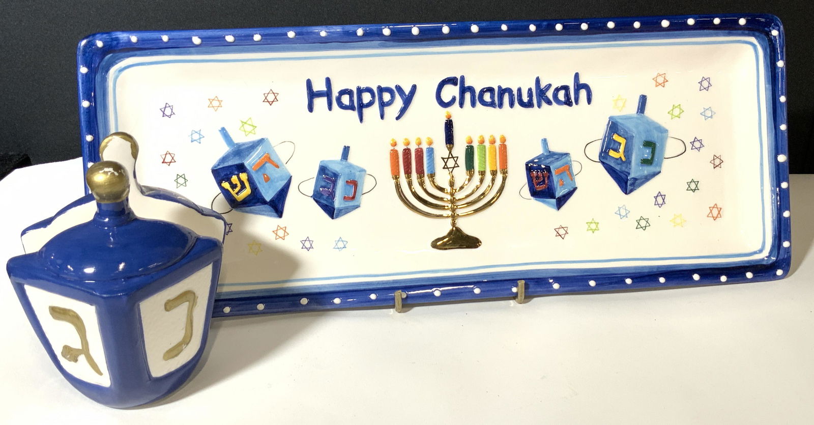 Jacob Rosenthal Ceramic Chanukah Platter, more 2 (1 of 5)