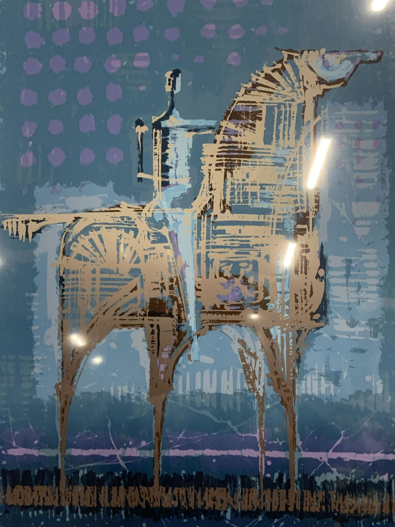 ROWLAND Signed Ltd Ed Lithograph Night Rider (1 of 10)