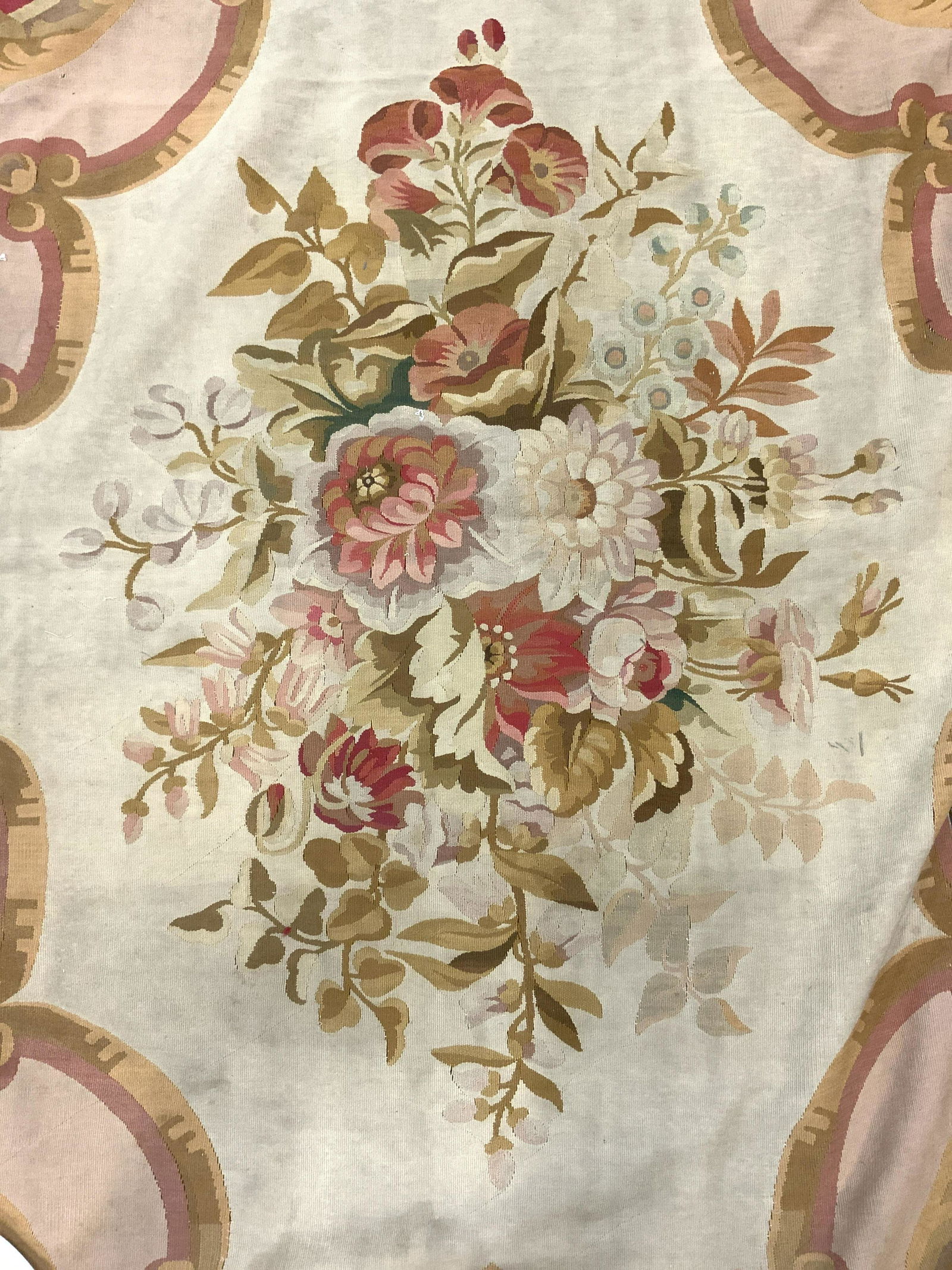 Antique Handmade French Aubusson Rug (1 of 9)