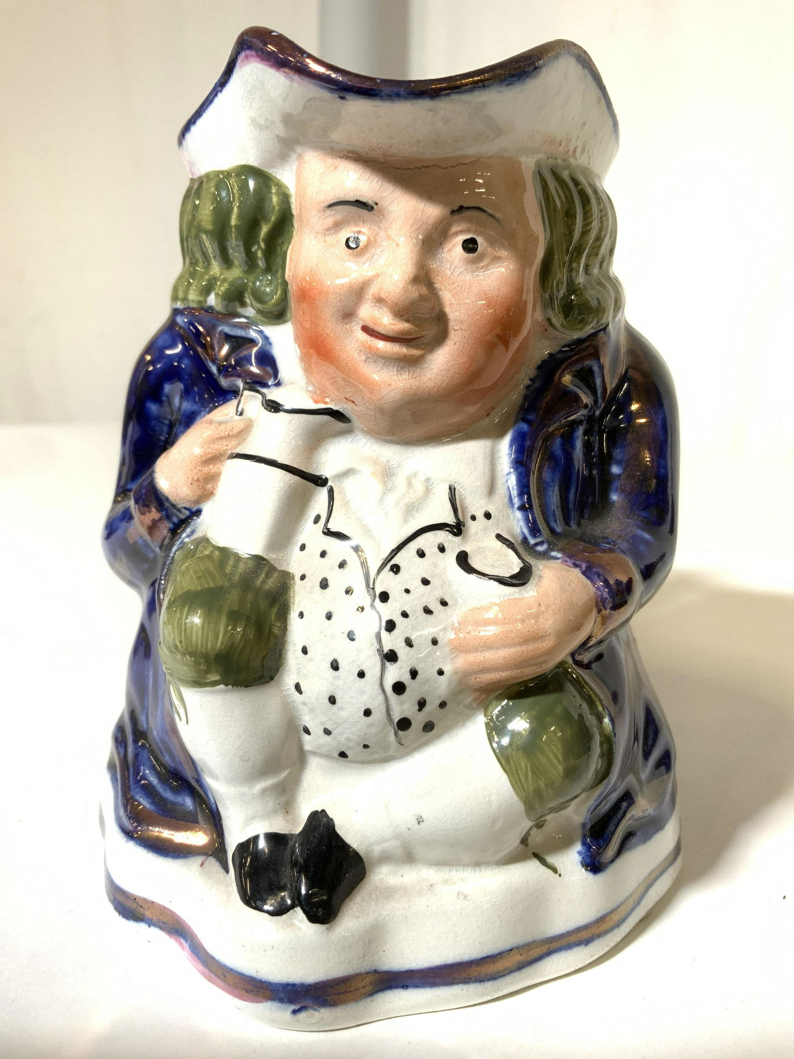 Hand Painted Porcelain Male Figural Pitcher (1 of 8)