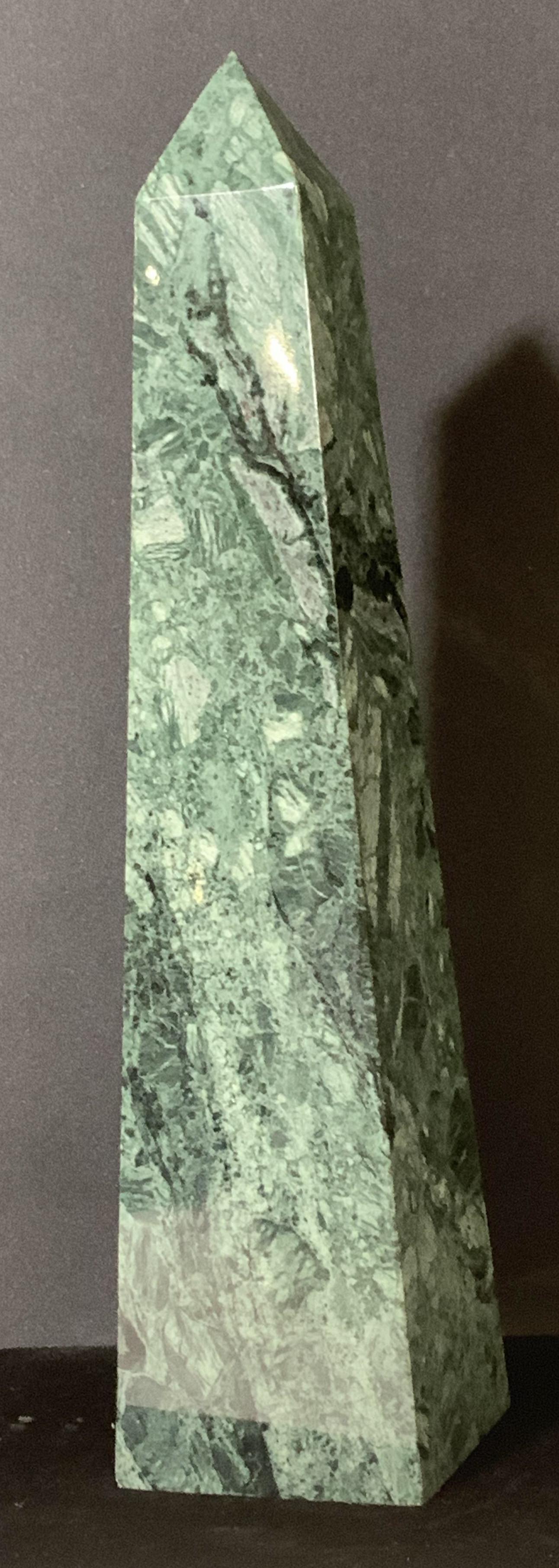 Polished Natural Green Stone Obelisk (1 of 6)