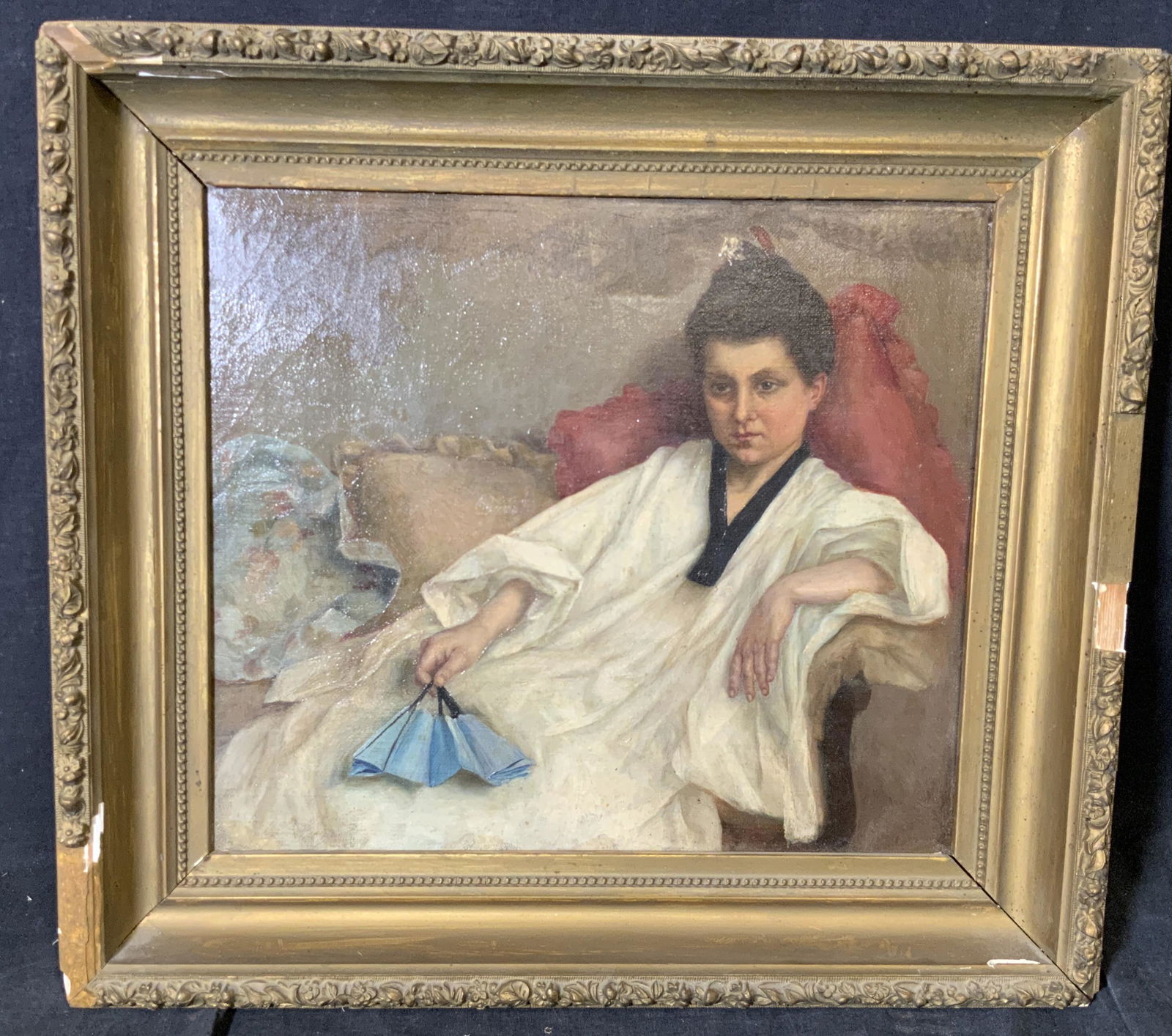 Oil on Canvas Reclining Female Figure (1 of 7)