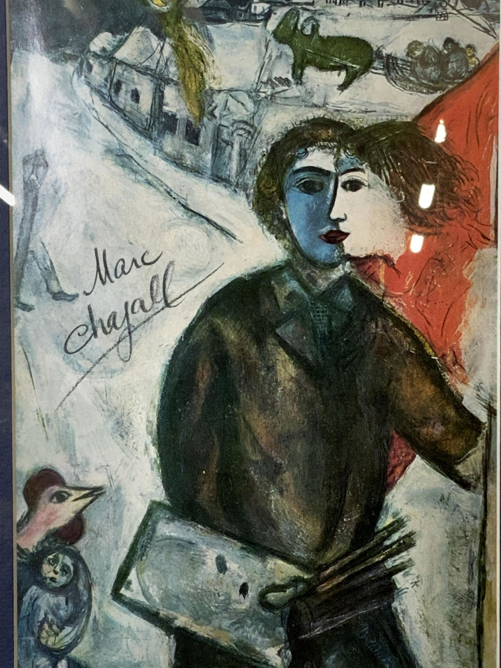 Photograph of Marc Chagall Lithograph: Photograph of Marc Chagall lithograph, affixed to reverse is a Davrick Certificate of Authenticity, certificate to reverse reads ‘This is to certify that the photograph affixed to this cerificate is