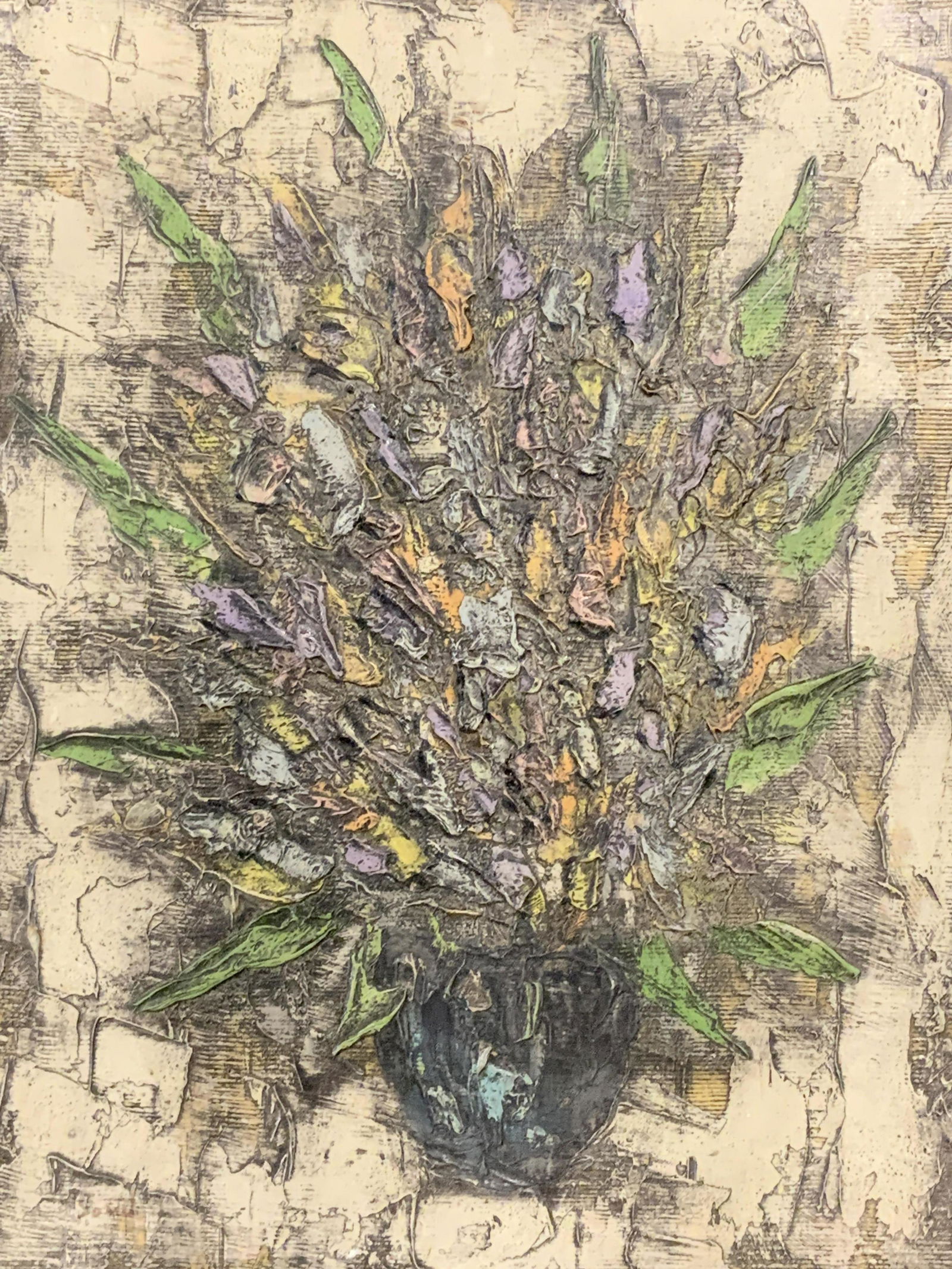 Abstract Expressionist Oil Floral Still Life (1 of 6)