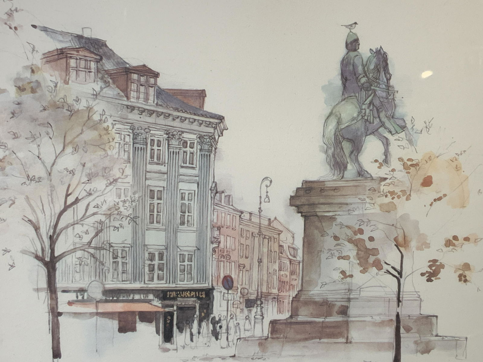 Pair Mads Stage Offset Lithograph Townscapes (1 of 9)