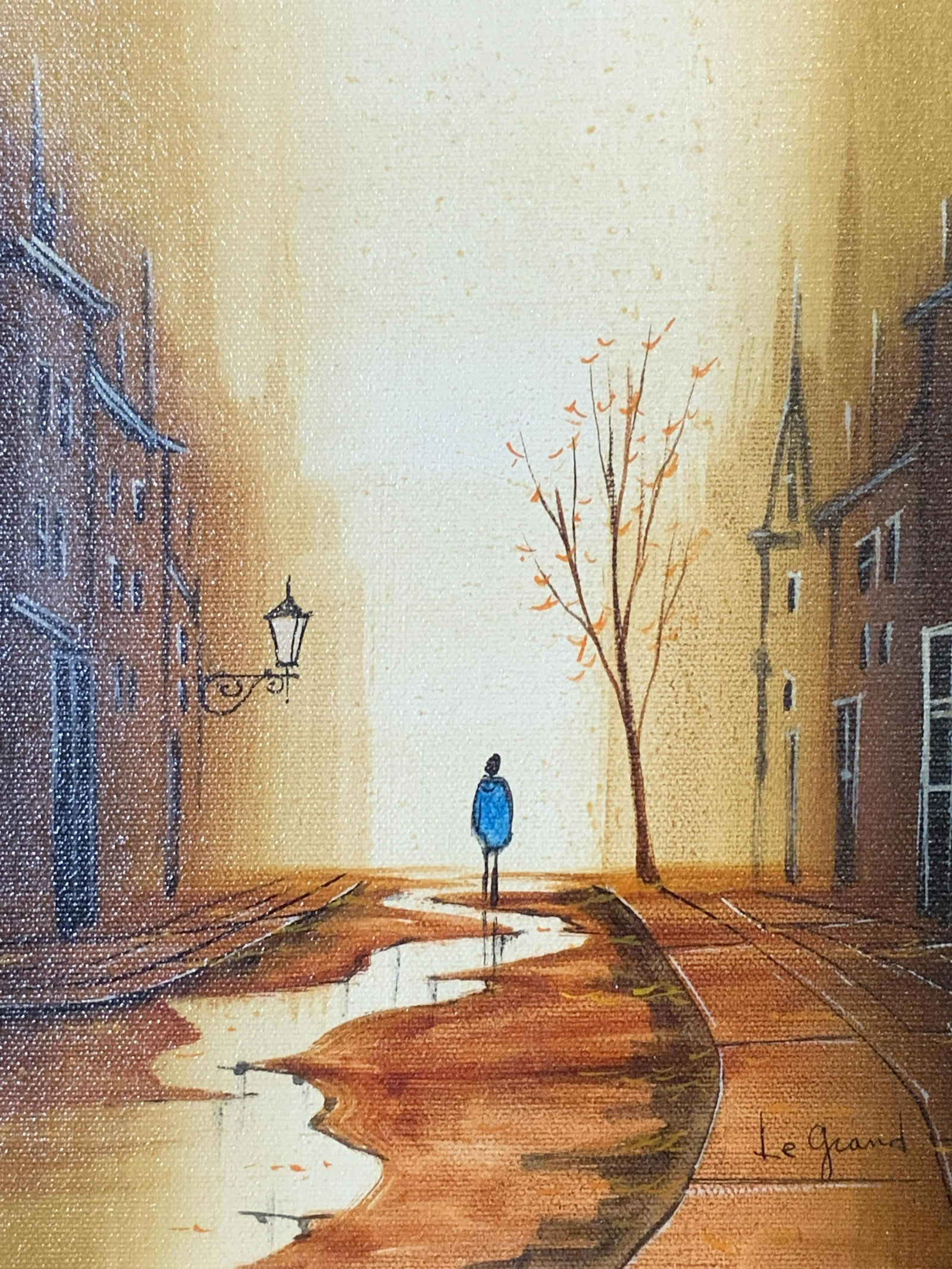 Oil on Canvas Street Scene (1 of 9)