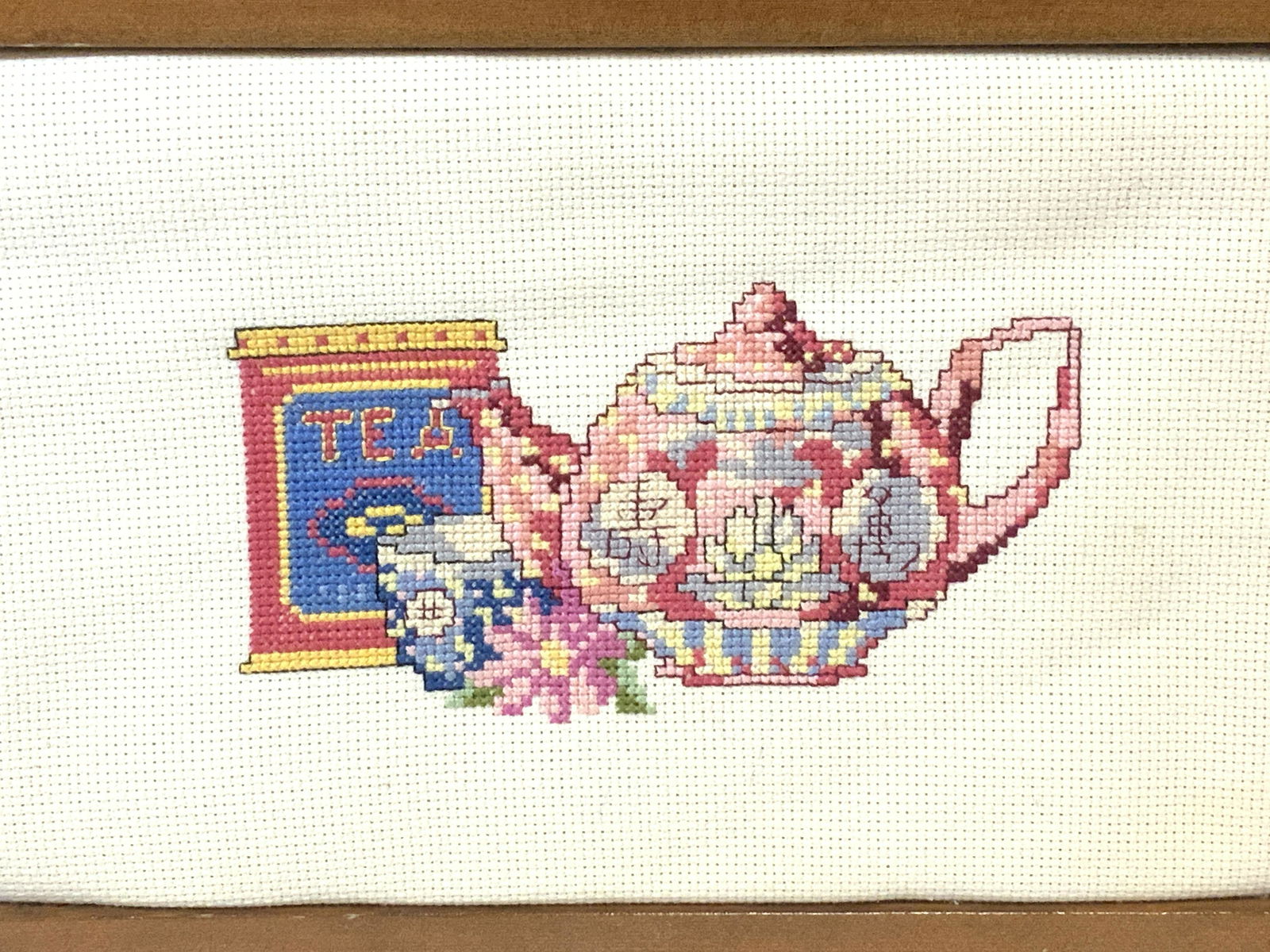 Petit Point Handmade Wood Tea Chest (1 of 9)