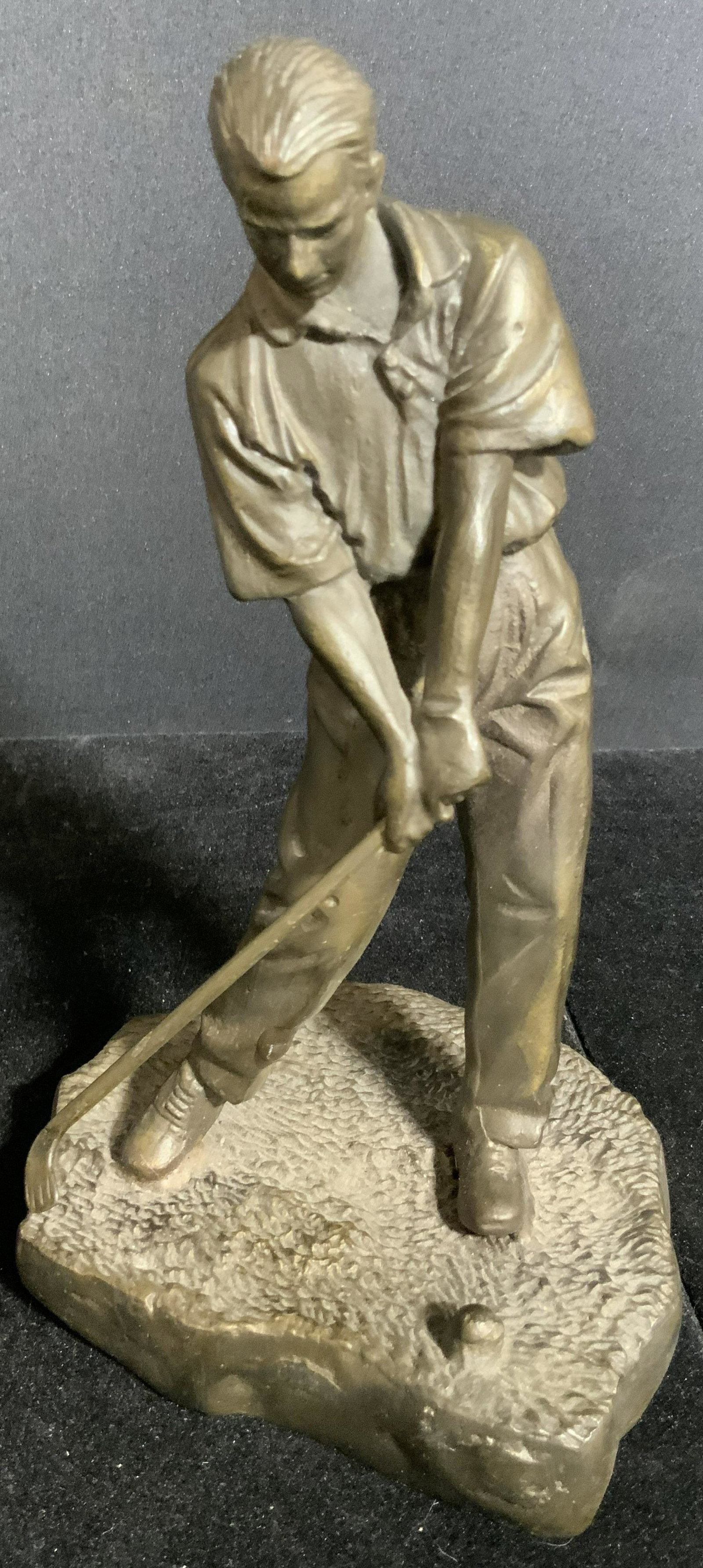 Collectible Bronze Golfer Tabletop Figural (1 of 9)