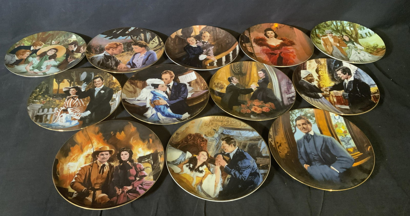 12 W.J.GEORGE Gone With The Wind Plates (1 of 14)