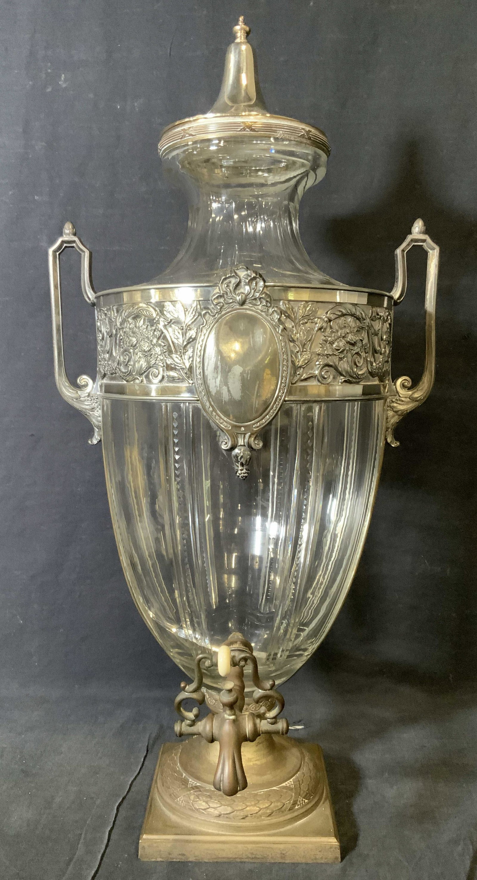 Antique Silver-plate & Glass Urn (1 of 8)