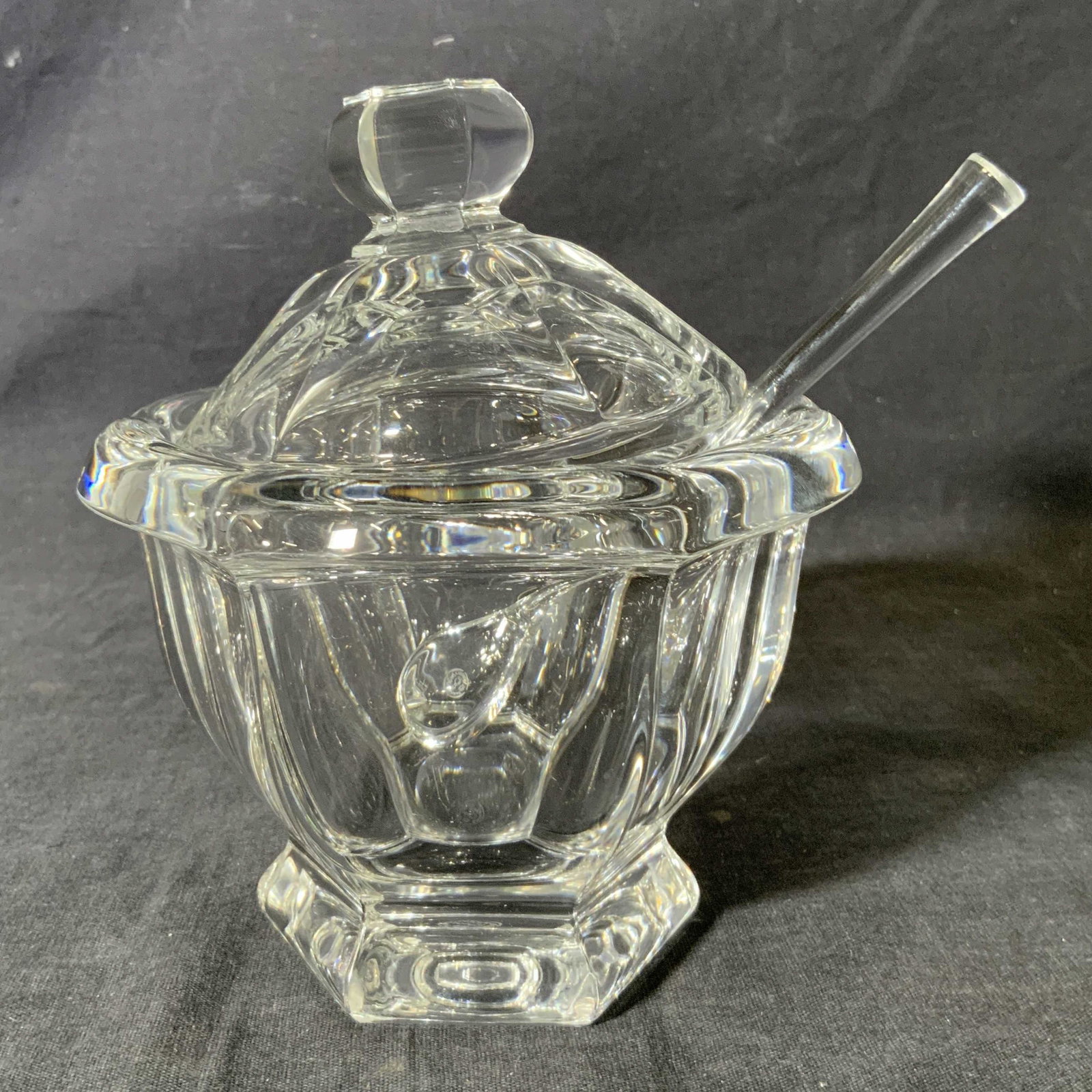 BACCARAT Crystal Jam Jar with Spoon (1 of 8)