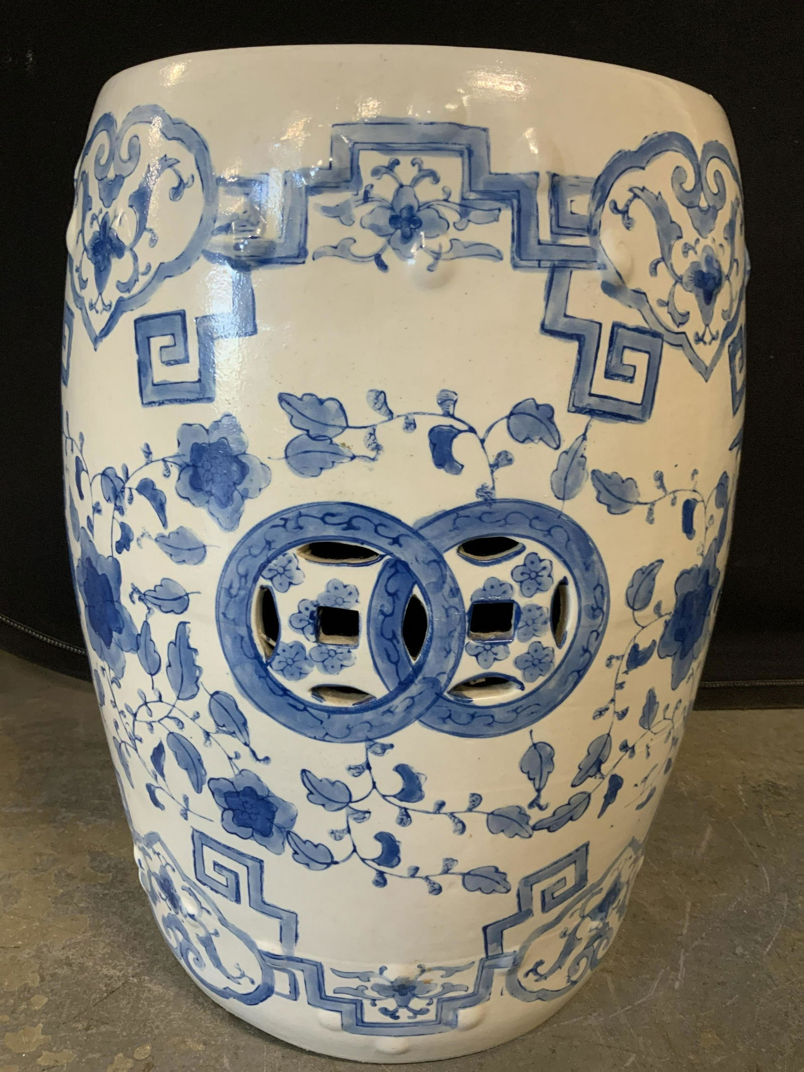 Glazed Ceramic Asian Garden Stool (1 of 7)