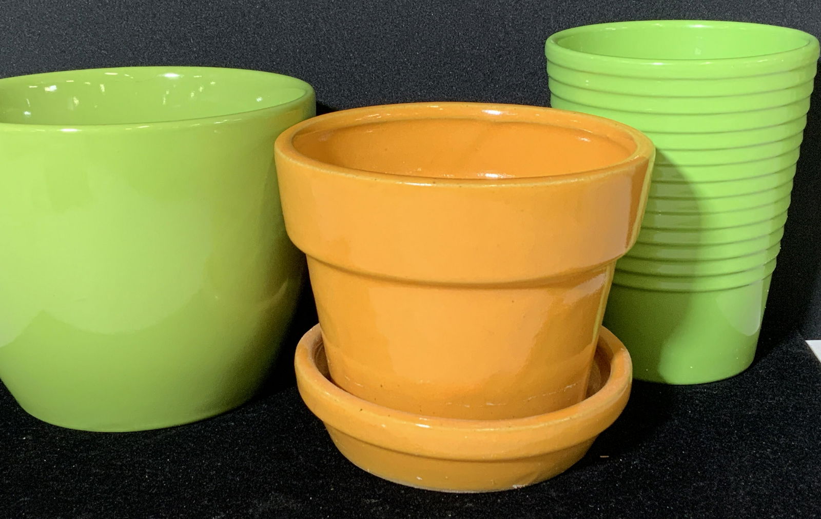Grp 3 Vibrant Jardiniere Ceramic Cache Pots (1 of 5)