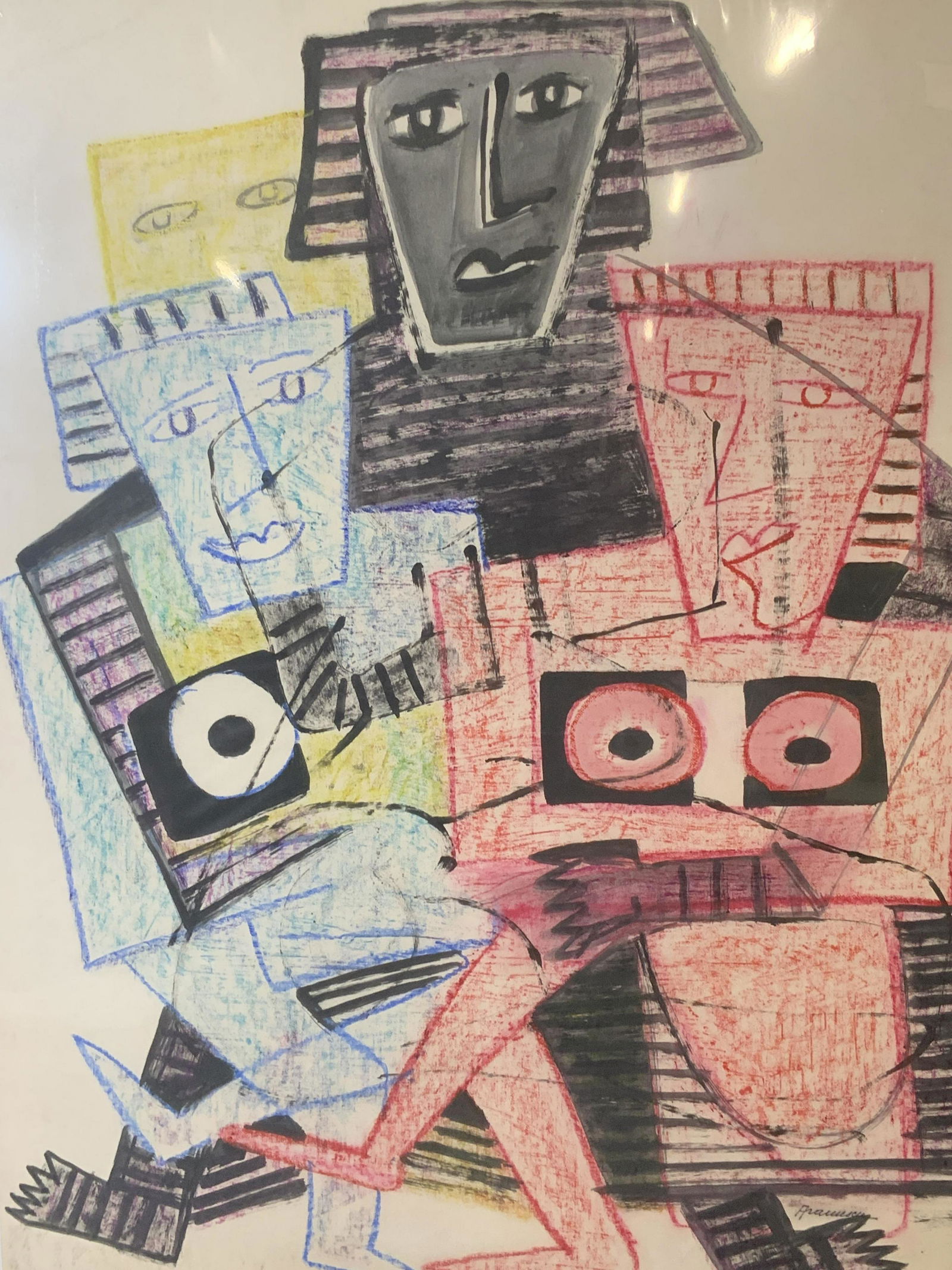 Signed Abstract Lithograph Artwork (1 of 9)