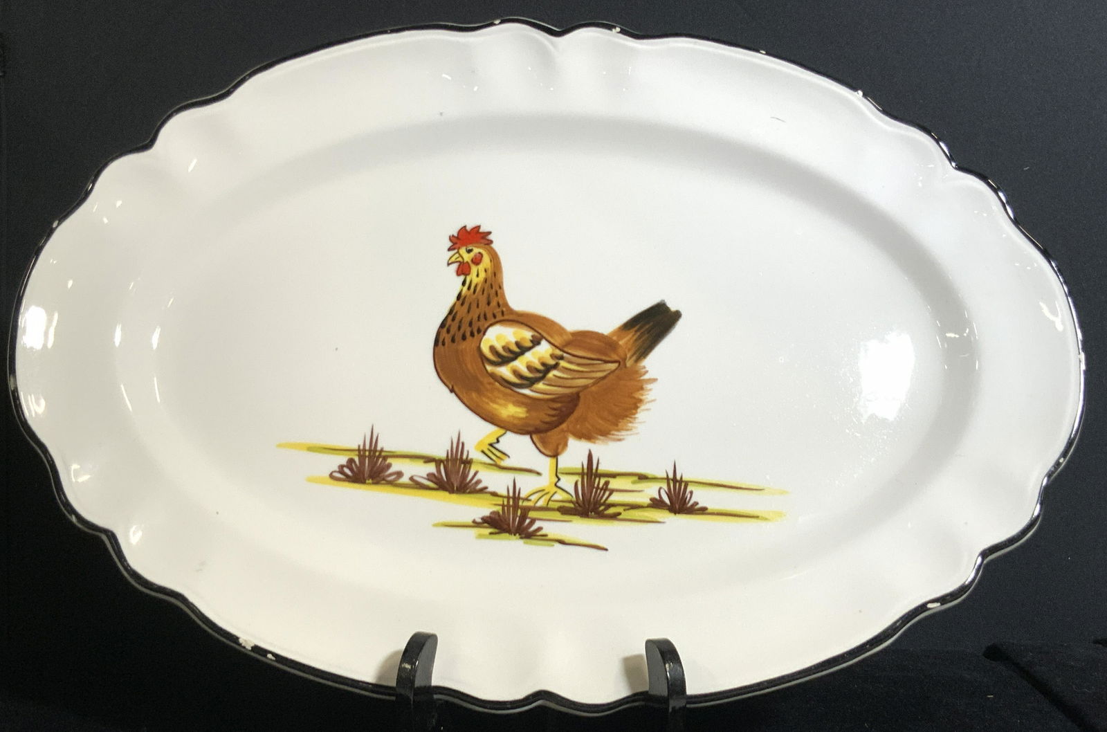 NEIMAN MARCUS Italian Porcelain Chicken Platter (1 of 9)