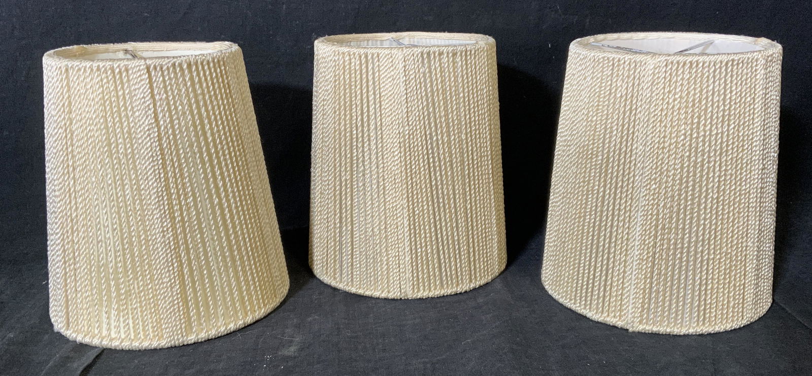 Group Lot 3 Creme Colored Rope Lamp Shades (1 of 5)