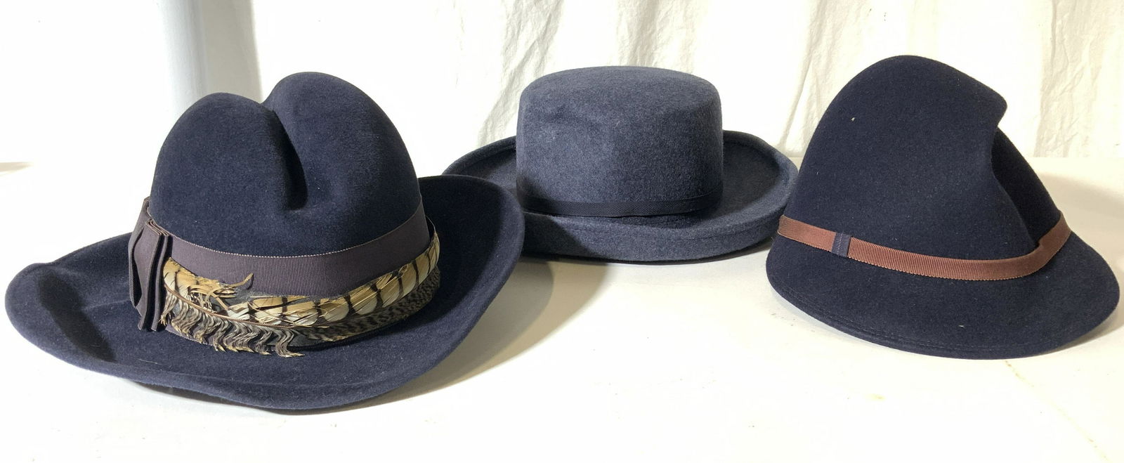 Lot 3 Navy Toned Wool Hats (1 of 7)