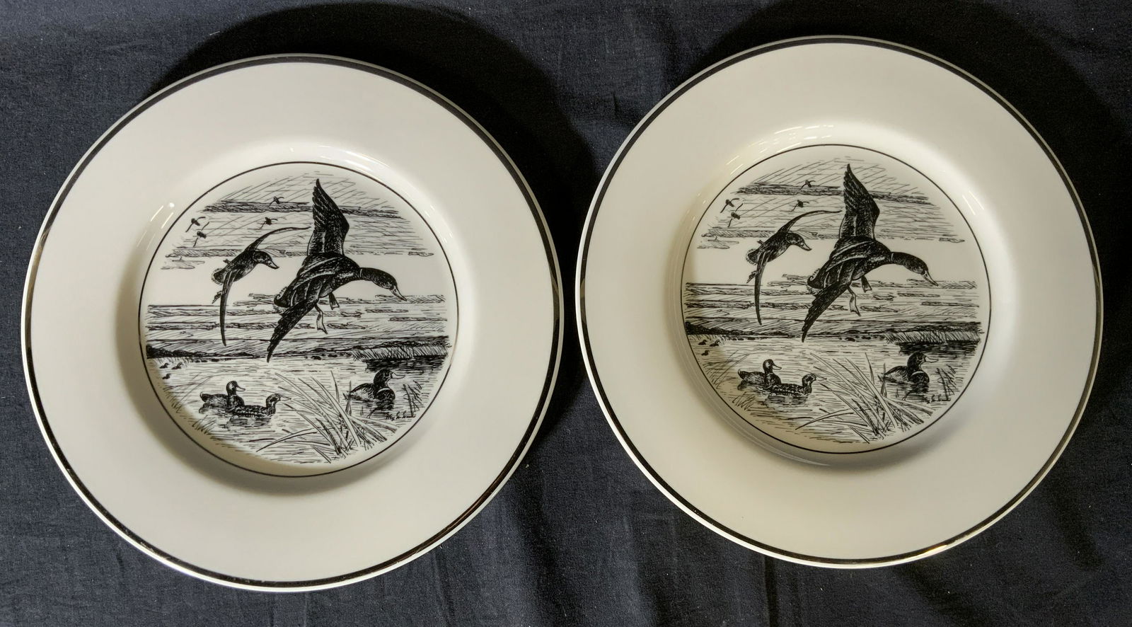 Pair Vintage REX WOOD Ceramic Plates (1 of 4)