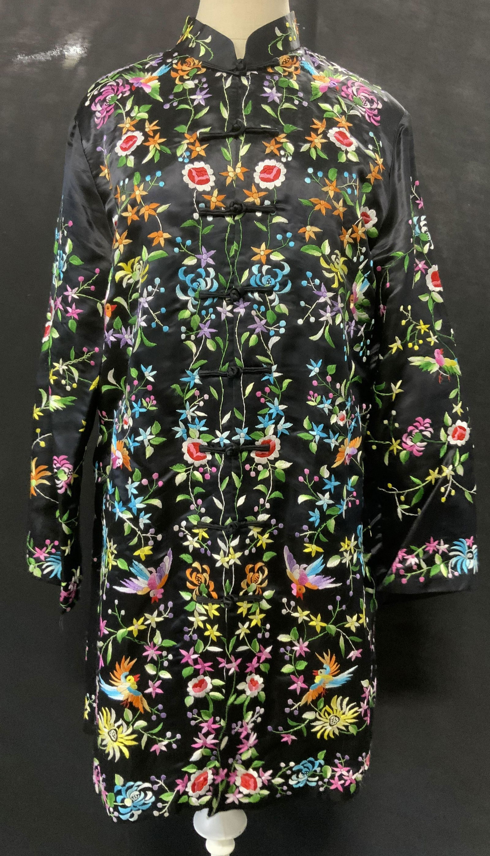 Asian Embroidered Silk Jacket (1 of 9)