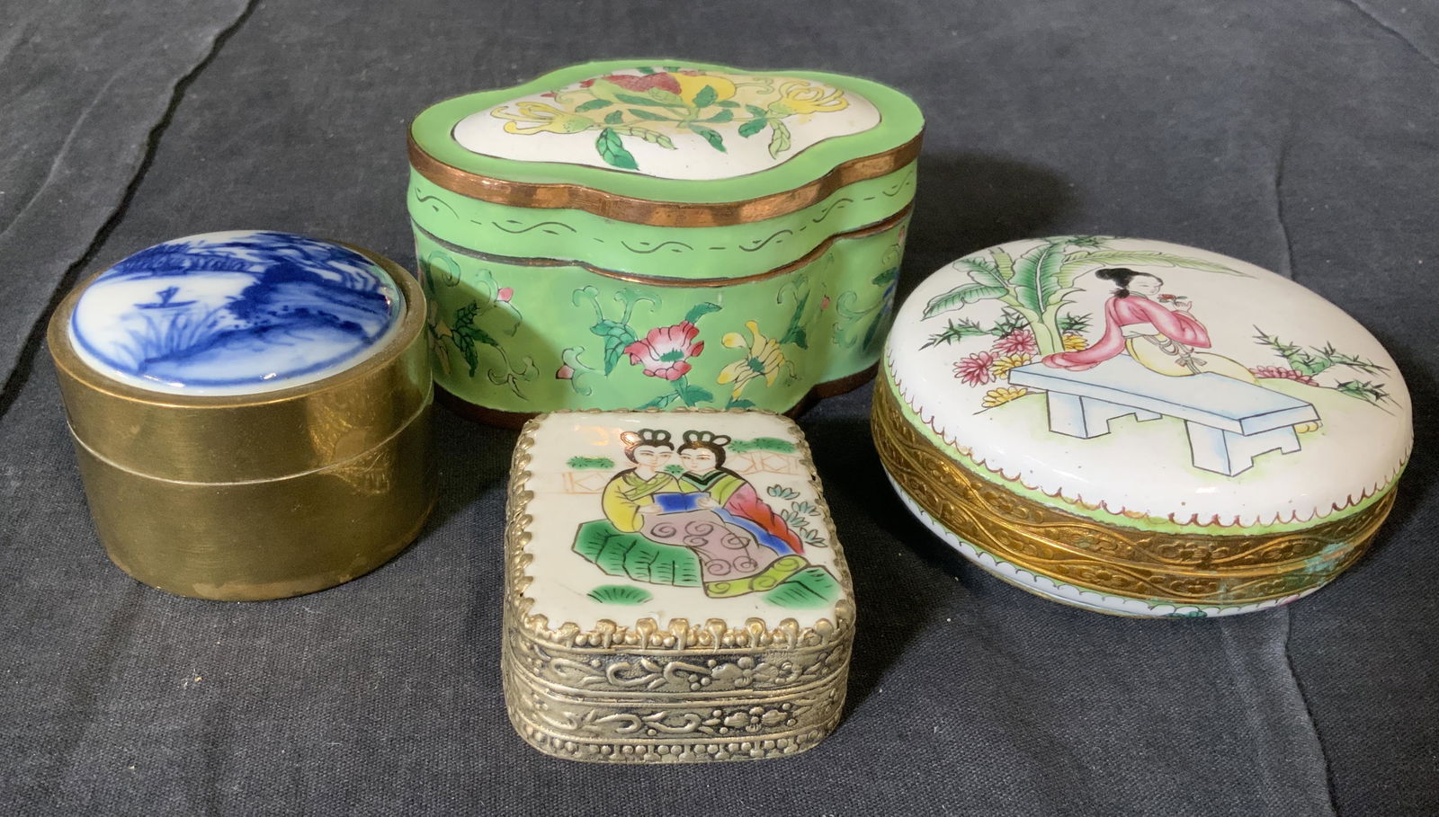 Group Lot 4 Lidded Trinket Boxes (1 of 6)