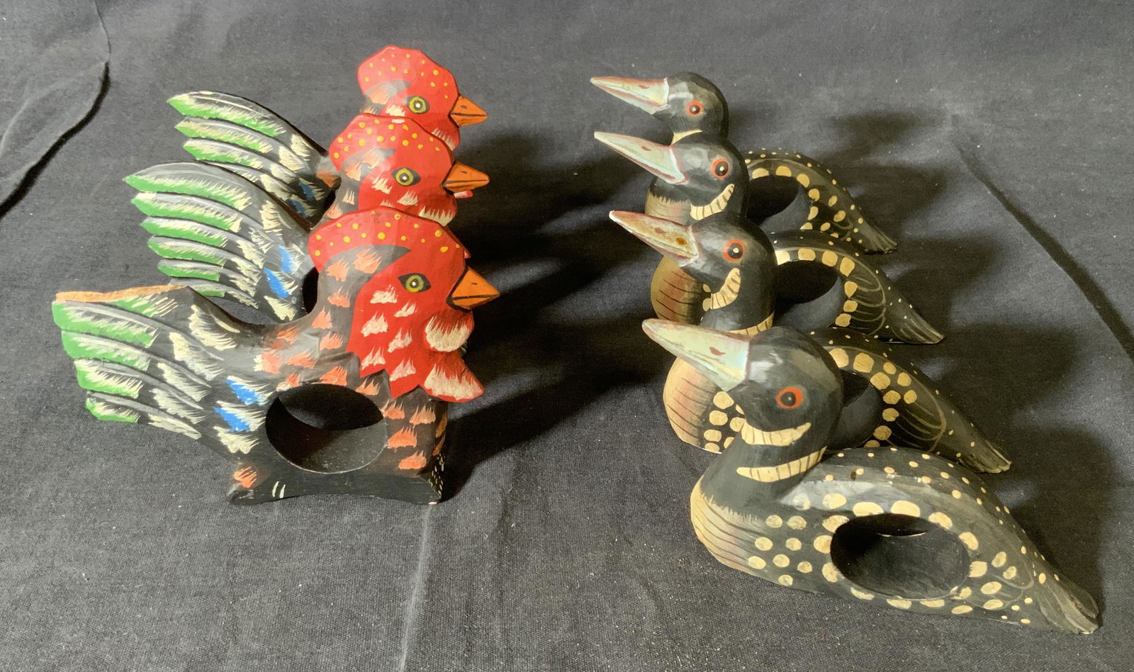 Set 7 Indonesian Wooden Napkin Rings (1 of 5)