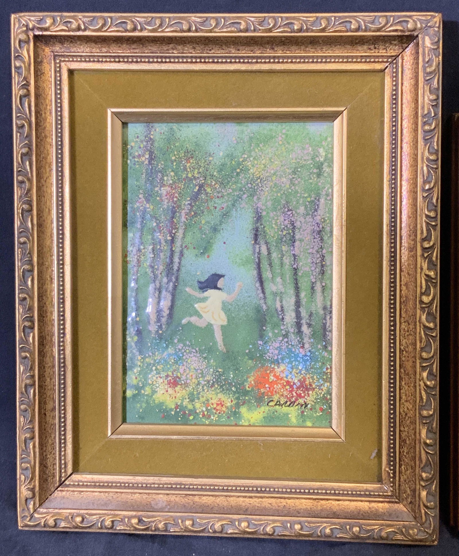 Pair Framed & Signed Enamel Paintings (1 of 9)