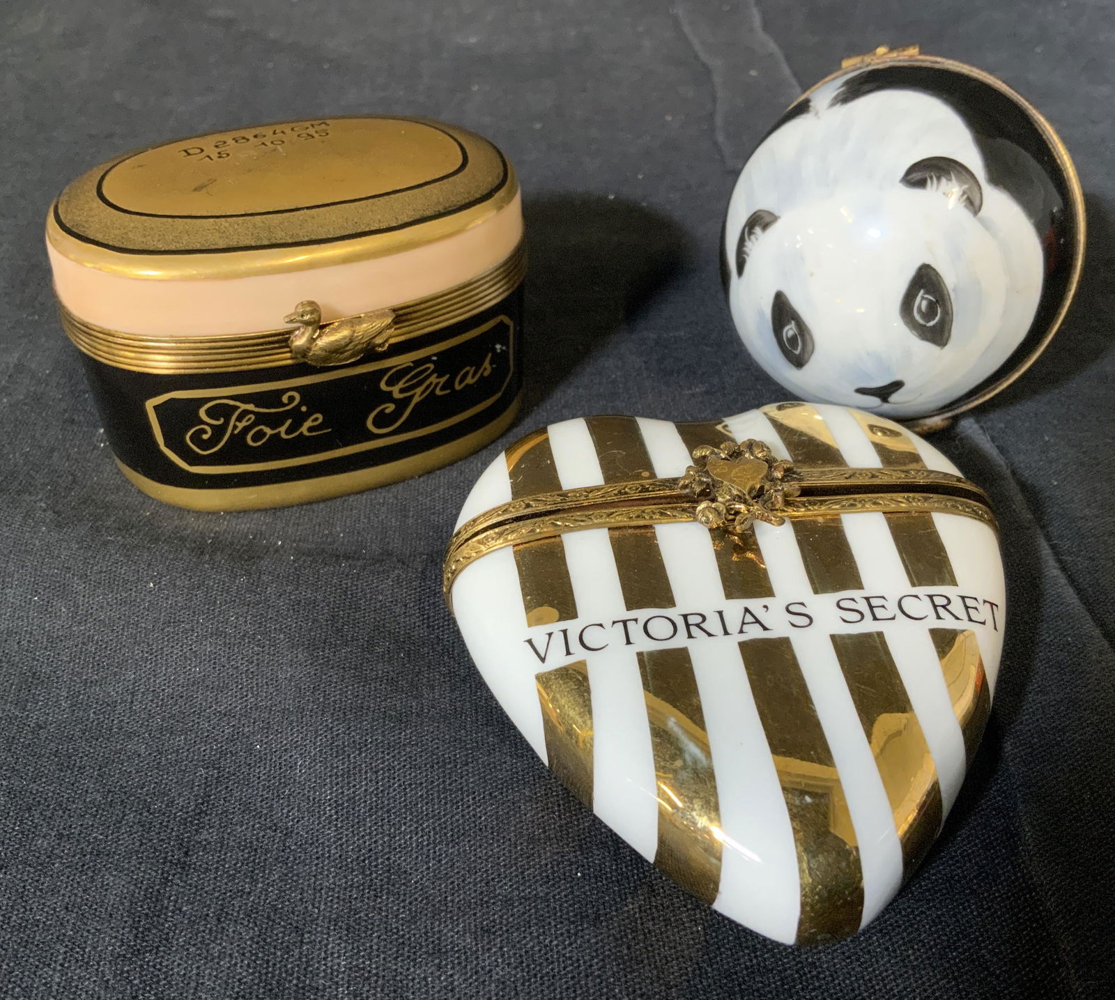 Group Lot 3 French Porcelain Trinket Boxes (1 of 7)